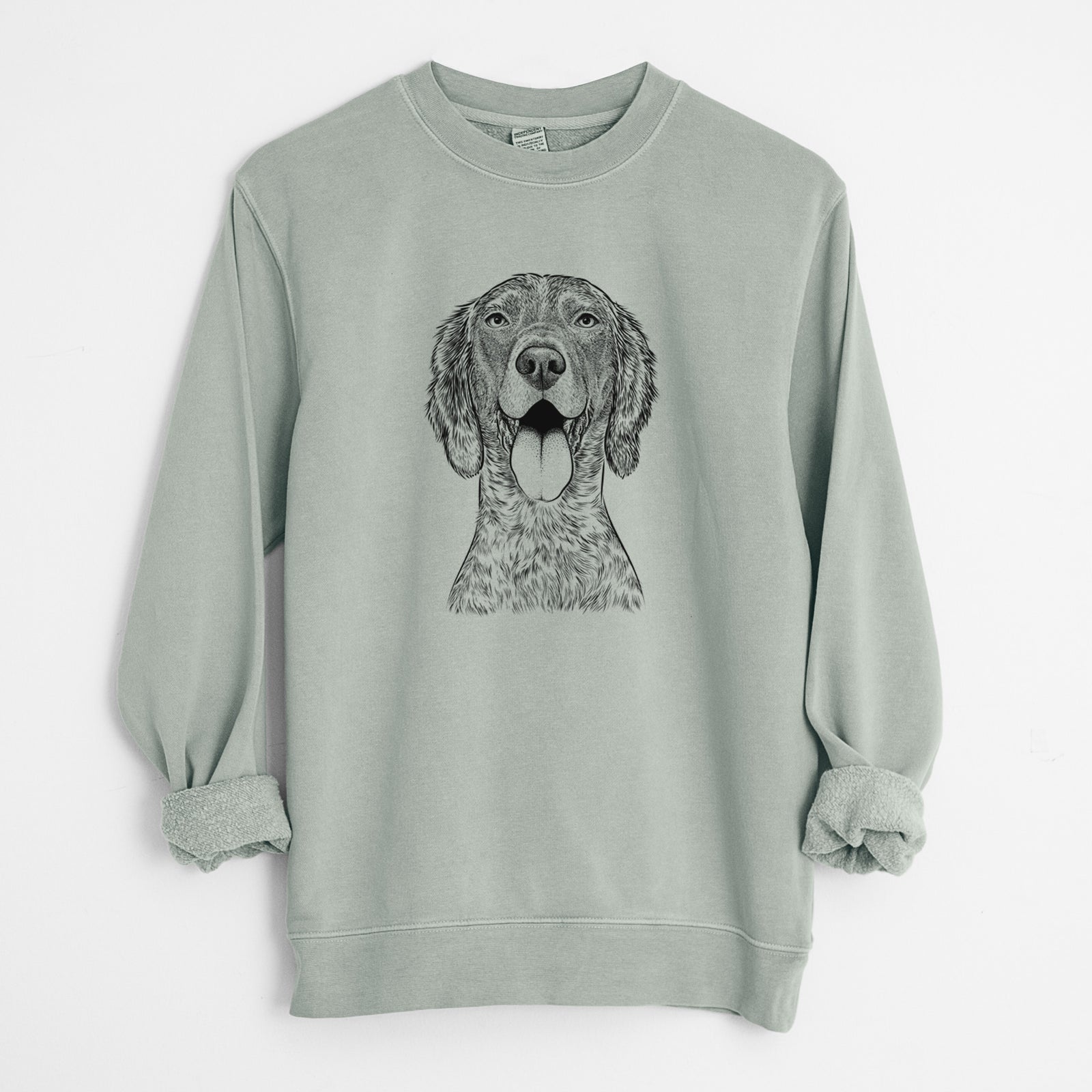 Bare Freddy the English Setter - Unisex Pigment Dyed Crew Sweatshirt