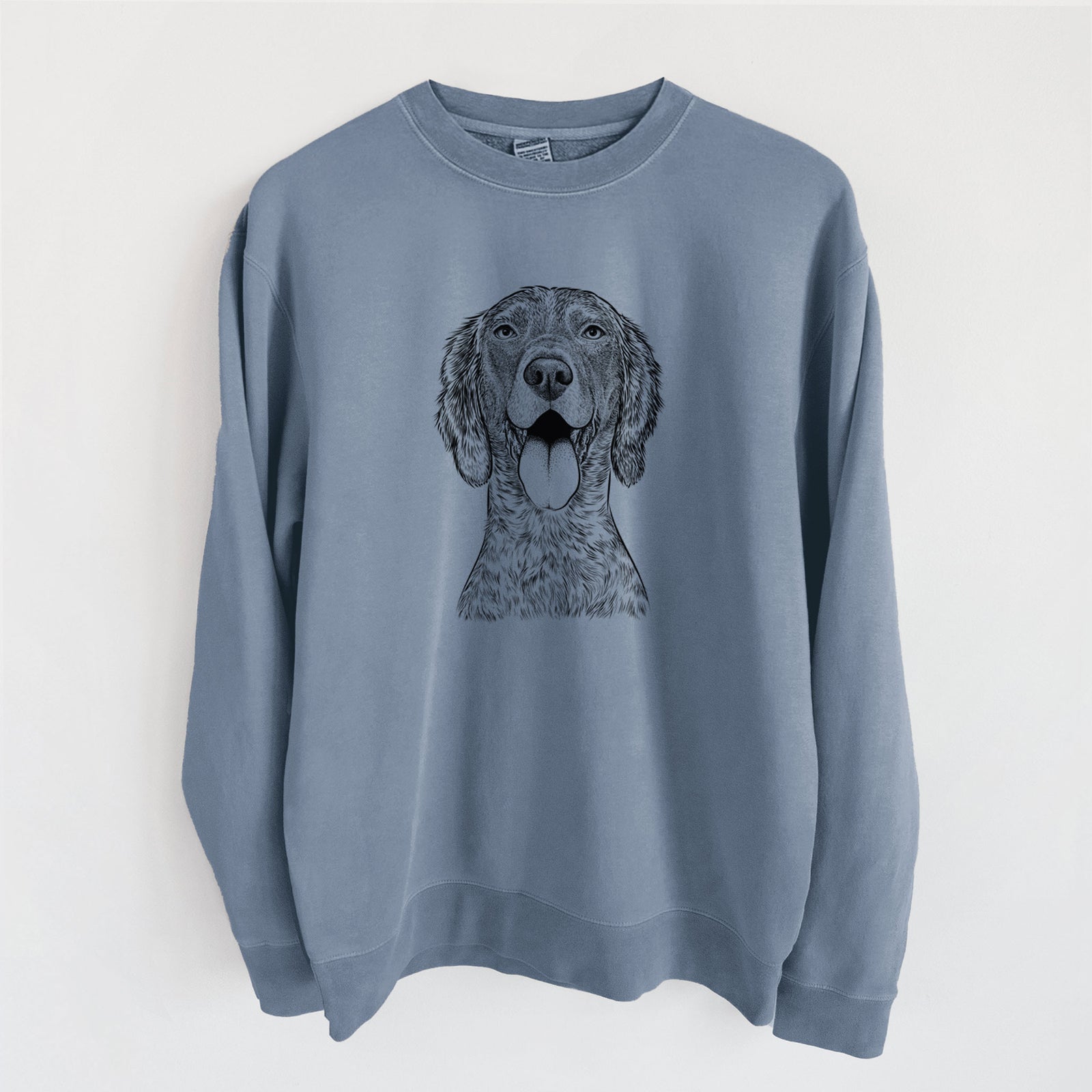 Bare Freddy the English Setter - Unisex Pigment Dyed Crew Sweatshirt