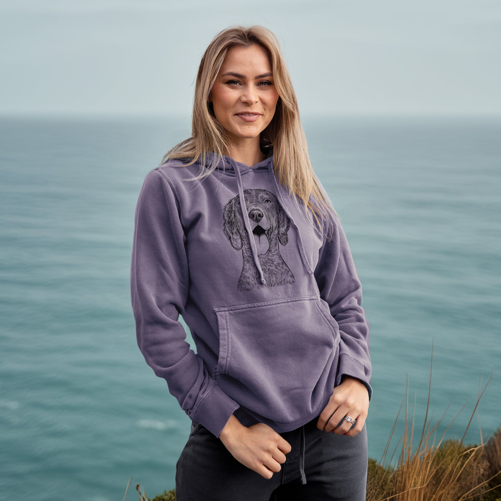 Bare Freddy the English Setter - Unisex Pigment Dyed Hoodie