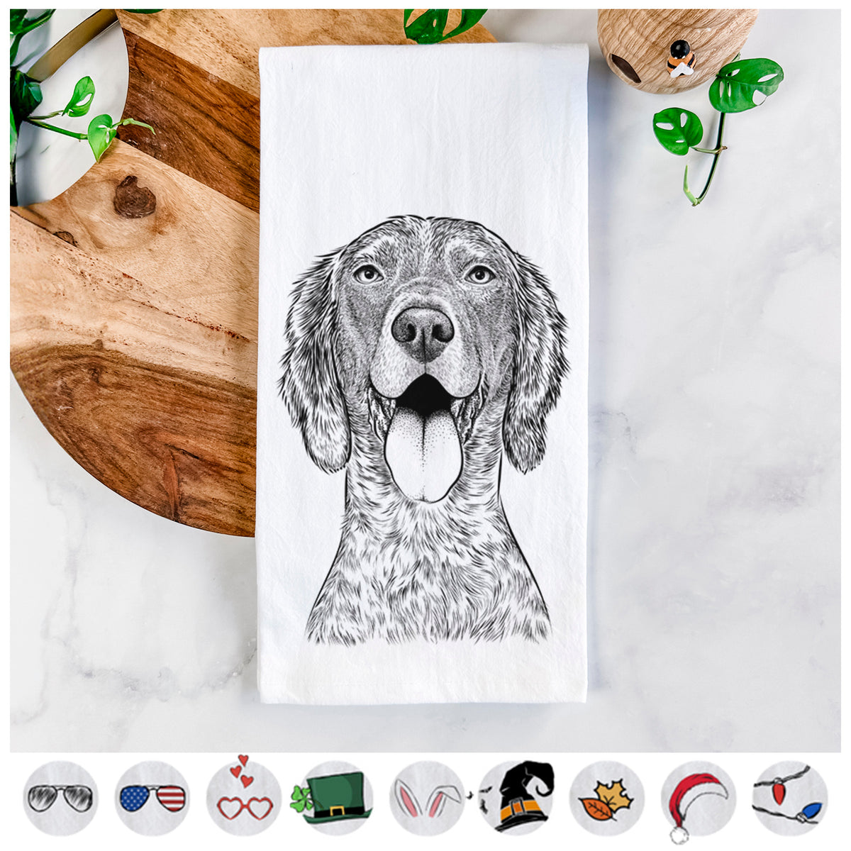 Freddy the English Setter Tea Towel