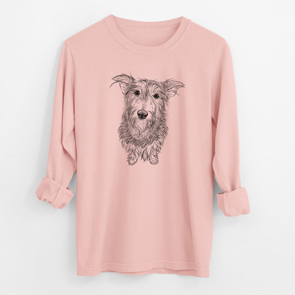 Bare Frida Doggo the Rescue Terrier Mix - Men's Heavyweight 100% Cotton Long Sleeve