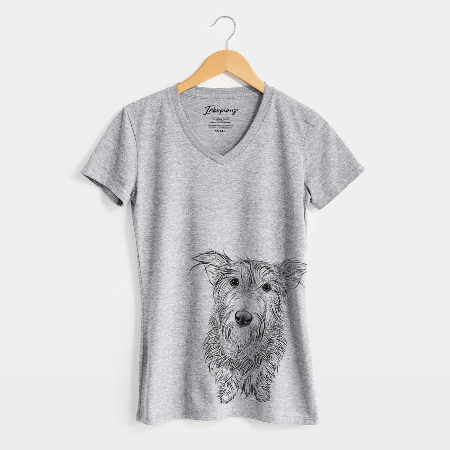 Bare Frida Doggo the Rescue Terrier Mix - Women's V-neck Shirt