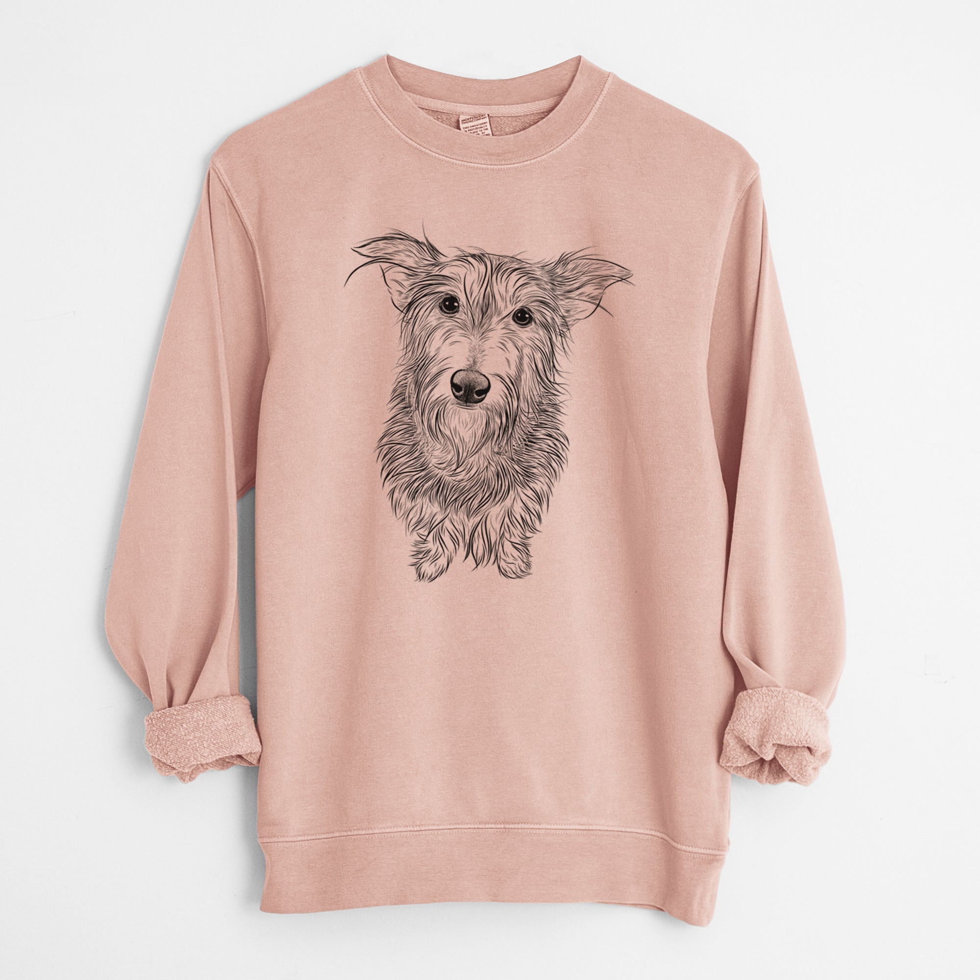 Bare Frida Doggo the Rescue Terrier Mix - Unisex Pigment Dyed Crew Sweatshirt