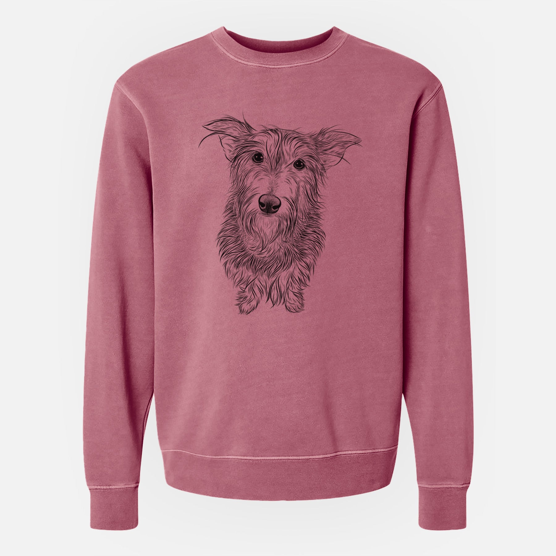 Bare Frida Doggo the Rescue Terrier Mix - Unisex Pigment Dyed Crew Sweatshirt