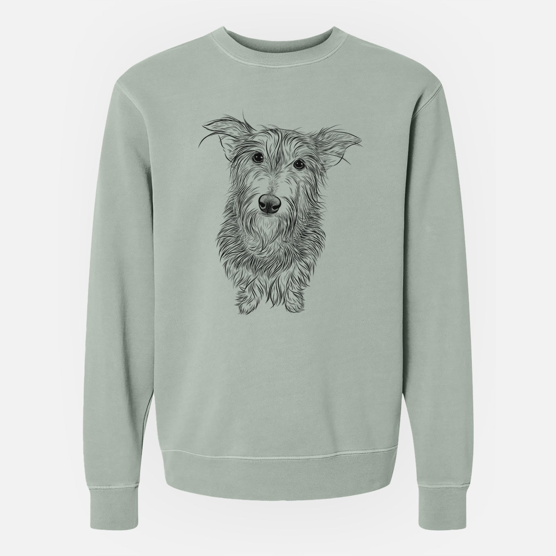 Bare Frida Doggo the Rescue Terrier Mix - Unisex Pigment Dyed Crew Sweatshirt