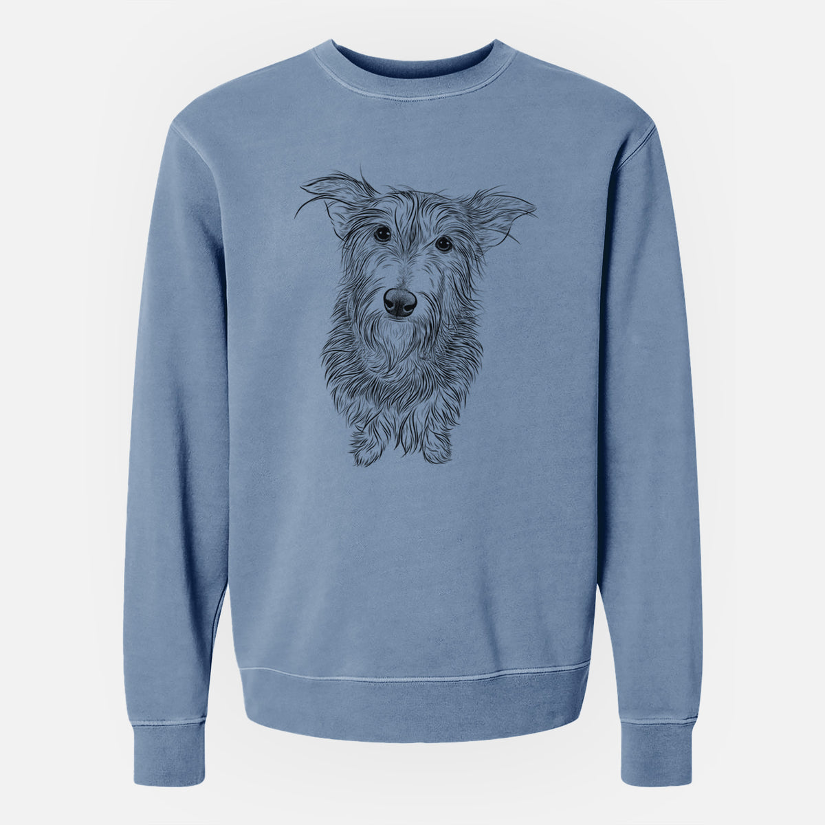 Bare Frida Doggo the Rescue Terrier Mix - Unisex Pigment Dyed Crew Sweatshirt