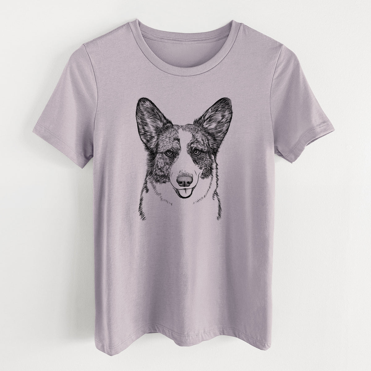 Bare Gabby the Cardigan Welsh Corgi - Women&#39;s Lightweight Relaxed Fit 100% Cotton Crewneck