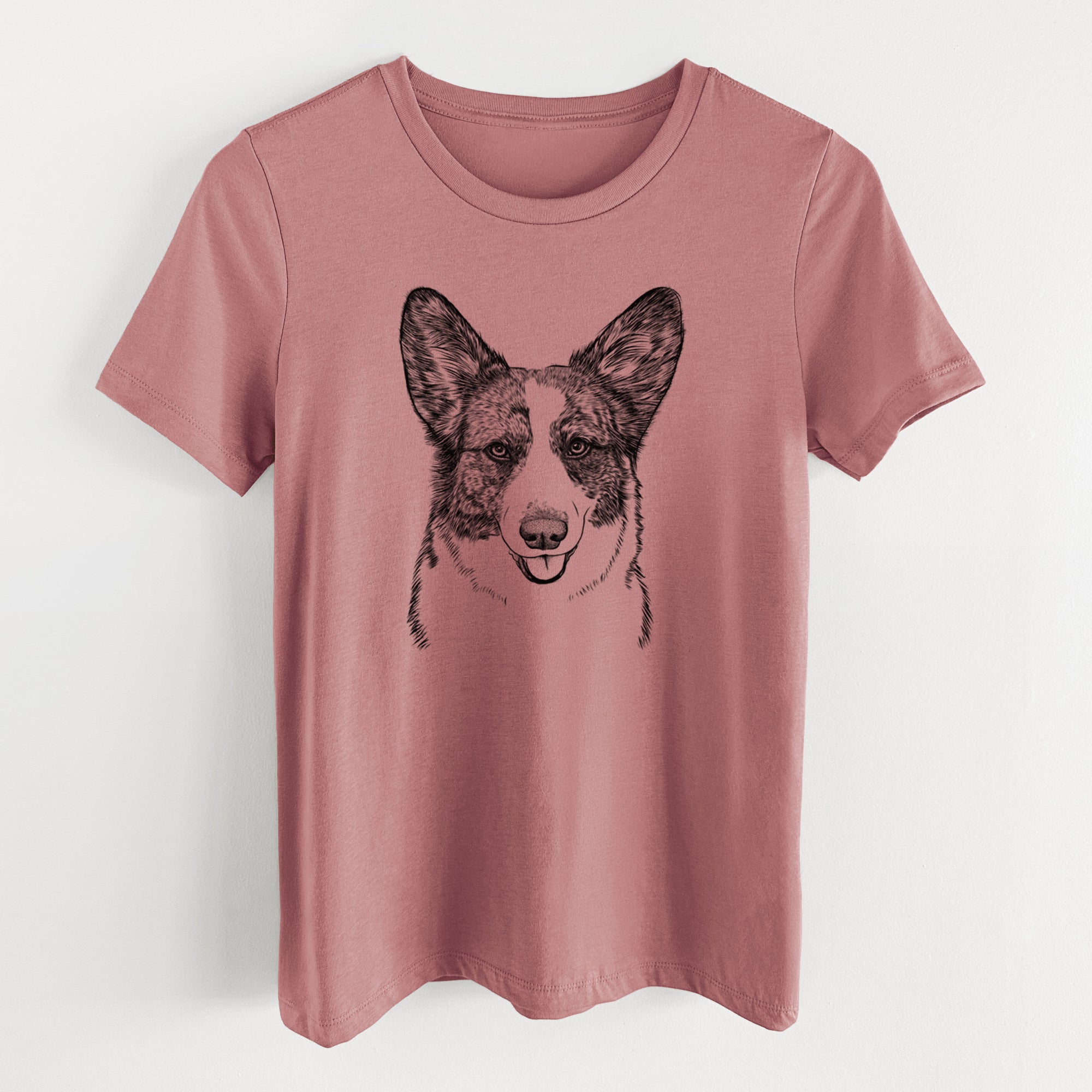 Bare Gabby the Cardigan Welsh Corgi - Women's Lightweight Relaxed Fit 100% Cotton Crewneck