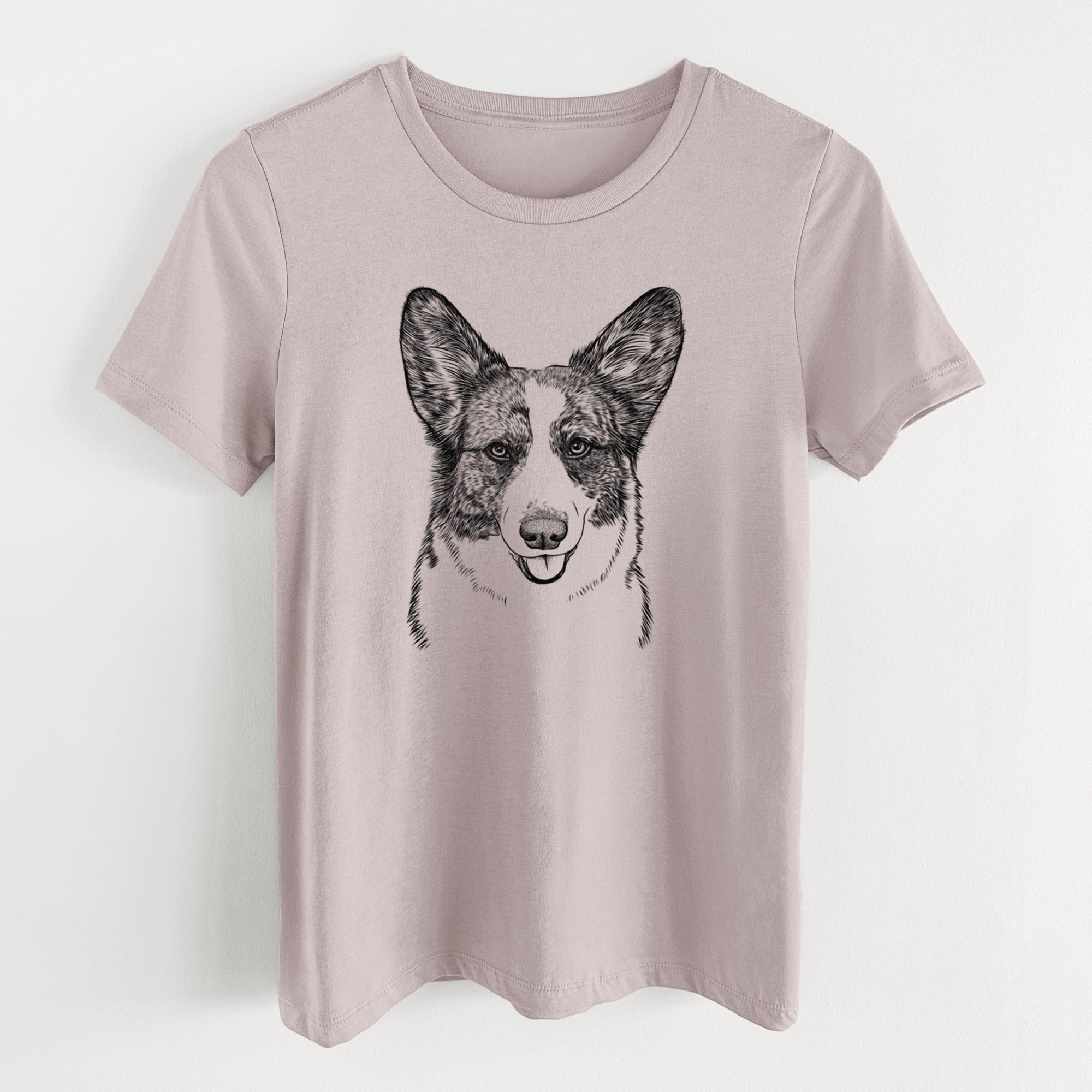 Bare Gabby the Cardigan Welsh Corgi - Women's Lightweight Relaxed Fit 100% Cotton Crewneck