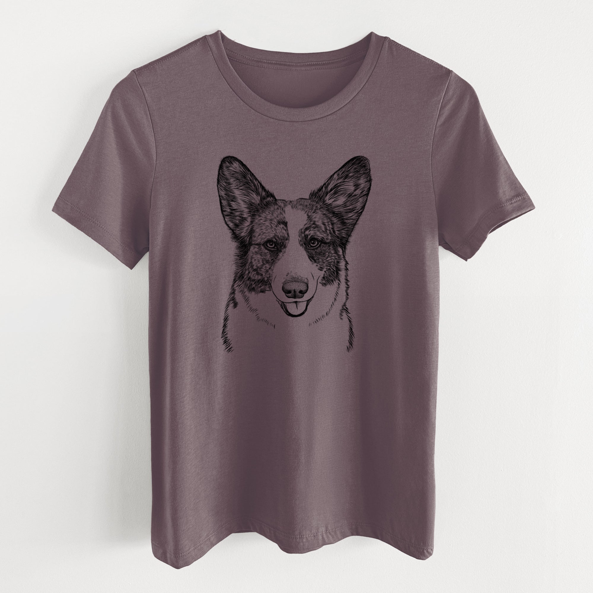 Bare Gabby the Cardigan Welsh Corgi - Women's Lightweight Relaxed Fit 100% Cotton Crewneck