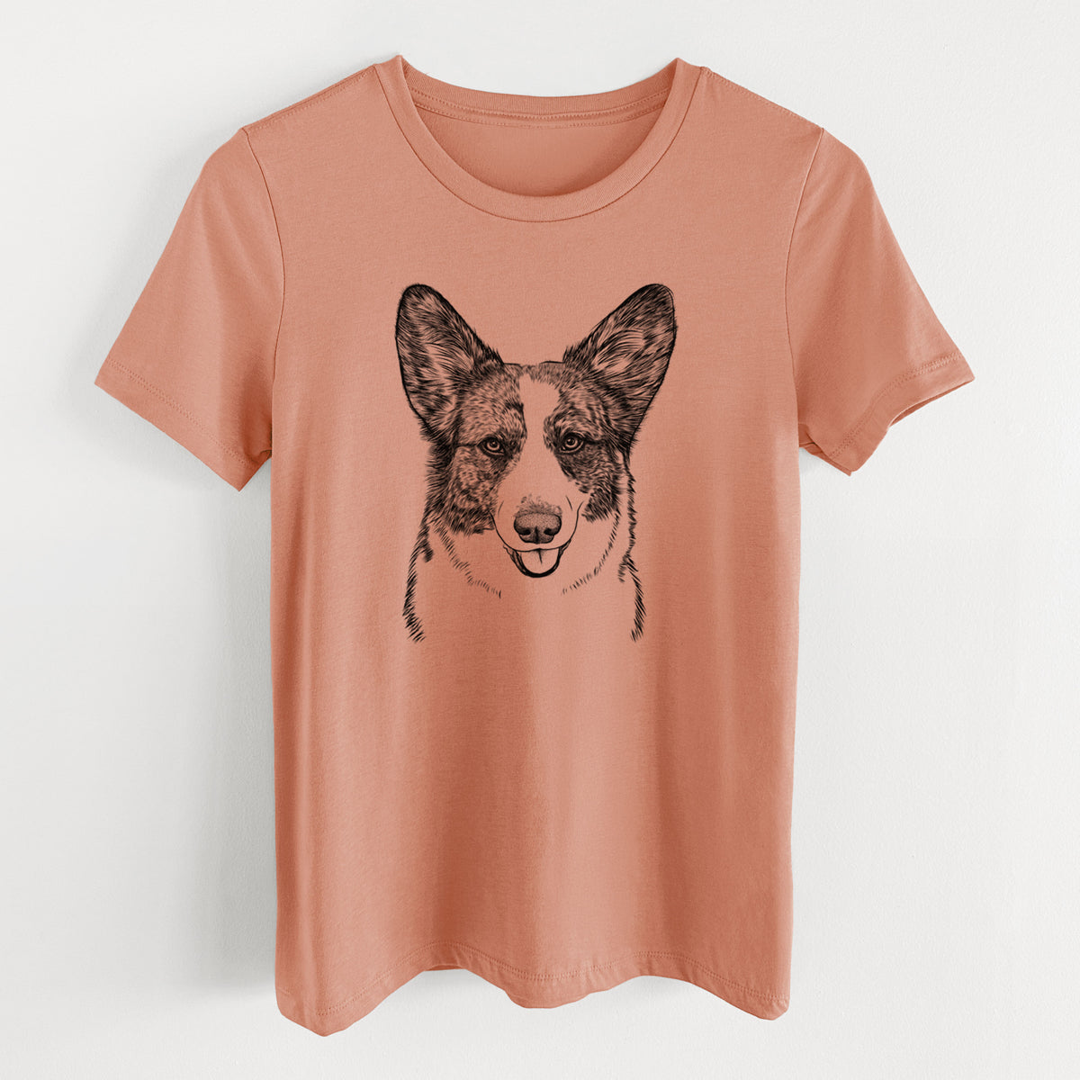 Bare Gabby the Cardigan Welsh Corgi - Women's Lightweight Relaxed Fit 100% Cotton Crewneck