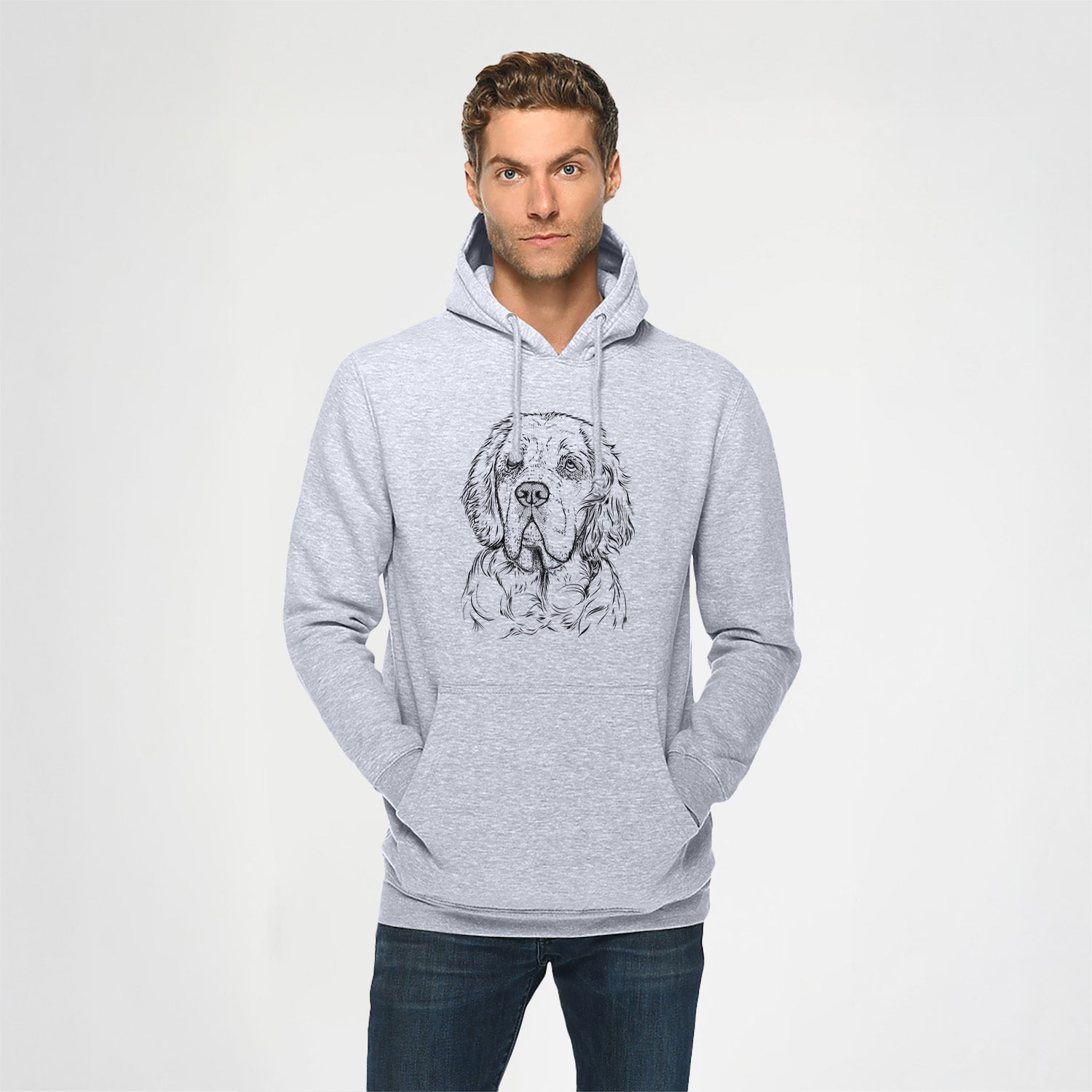 Gary the Clumber Spaniel- Heavyweight Fleece Hoodie