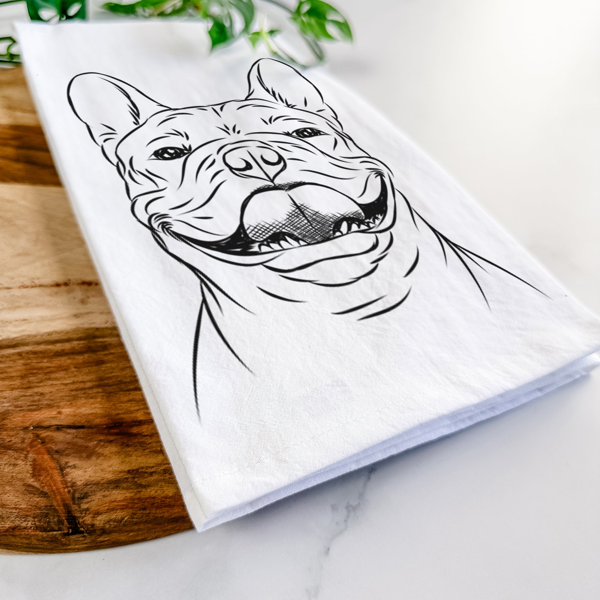 Gaston the French Bulldog Tea Towel