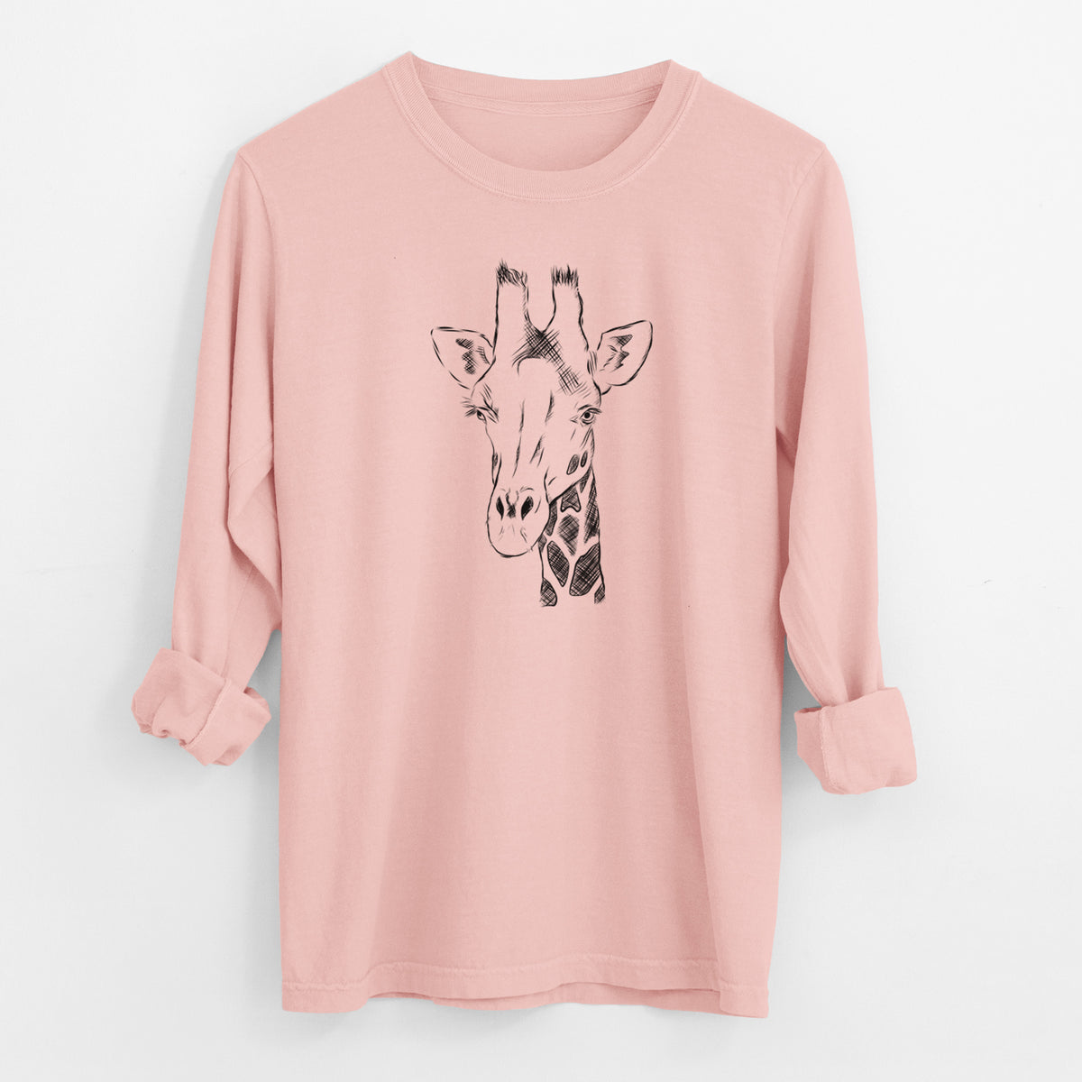 Bare Geoffrey the Giraffe - Men's Heavyweight 100% Cotton Long Sleeve