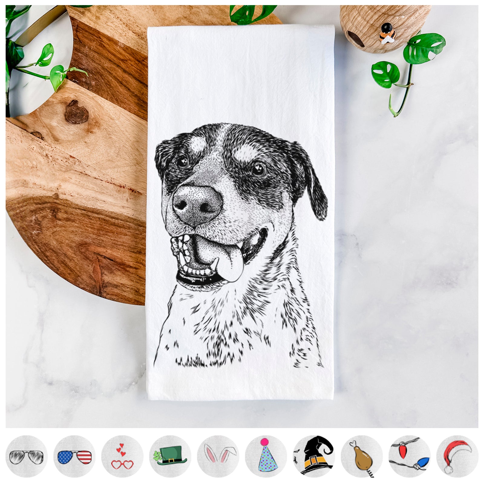 Gerti the Mixed Breed Tea Towel