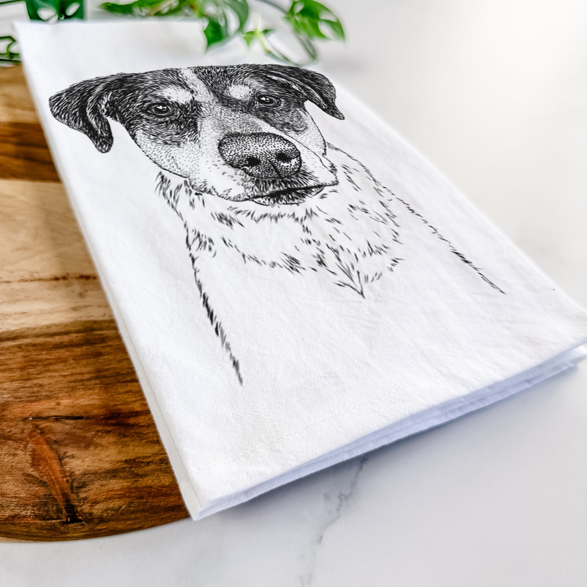 Gertrude the Mixed Breed Tea Towel