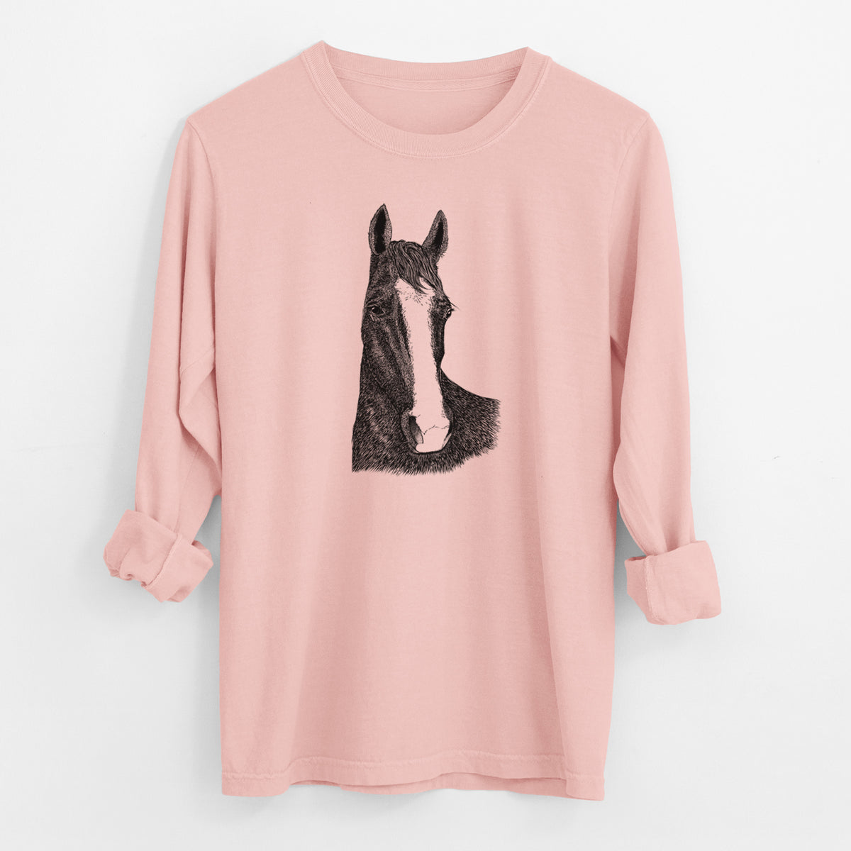 Bare Gibson the Tennessee Walking Horse - Men's Heavyweight 100% Cotton Long Sleeve