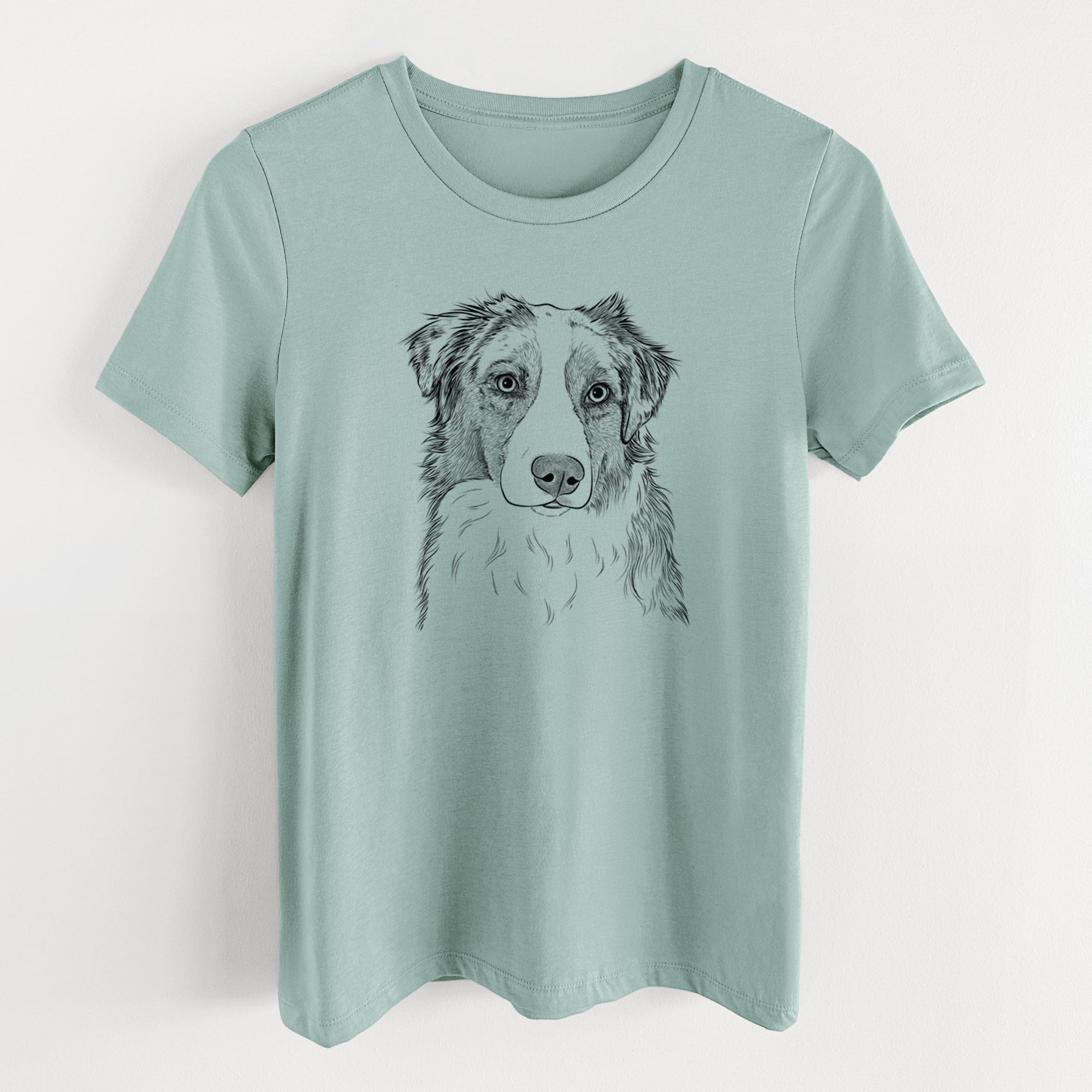 Bare Ginger the Australian Shepherd - Women's Lightweight Relaxed Fit 100% Cotton Crewneck