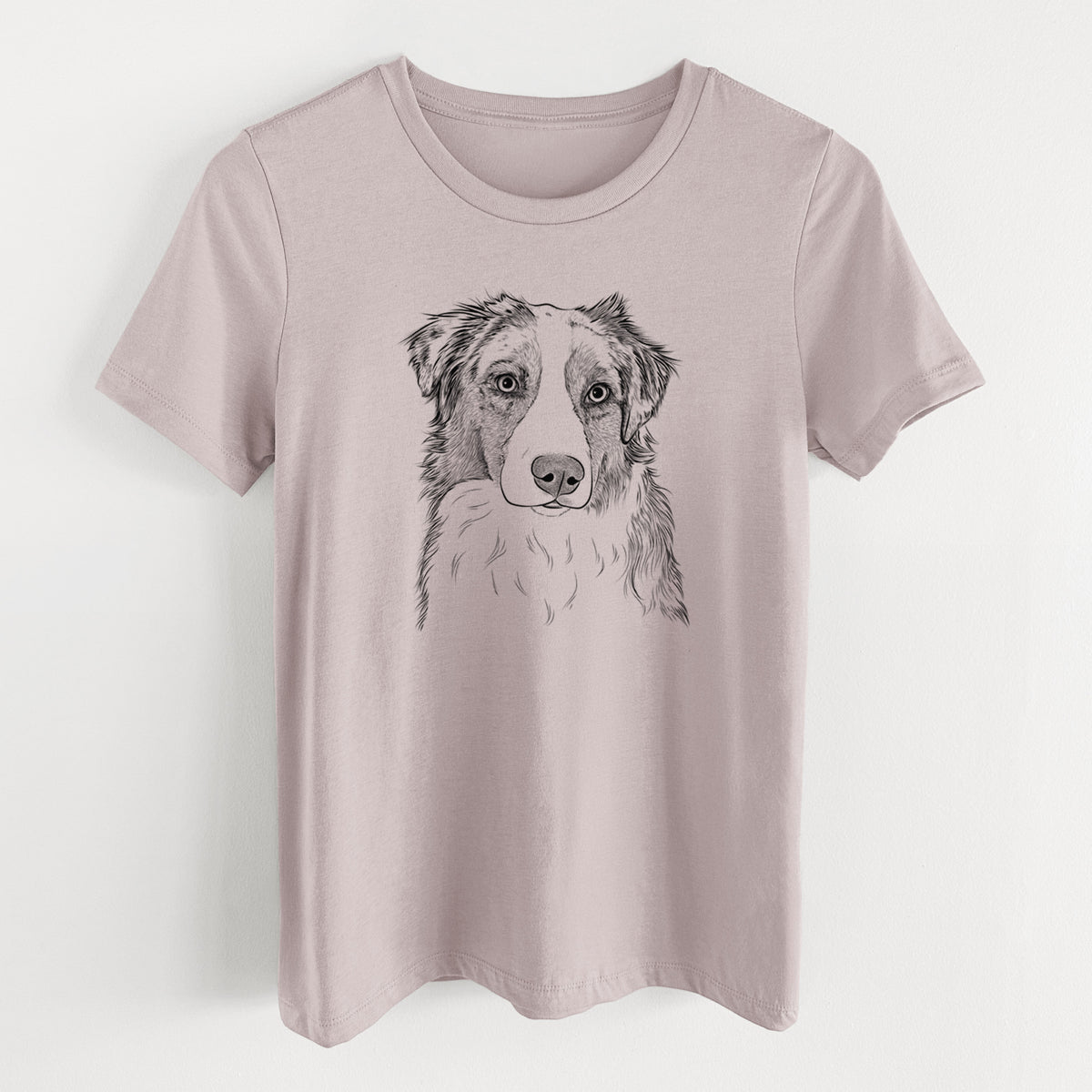 Bare Ginger the Australian Shepherd - Women's Lightweight Relaxed Fit 100% Cotton Crewneck