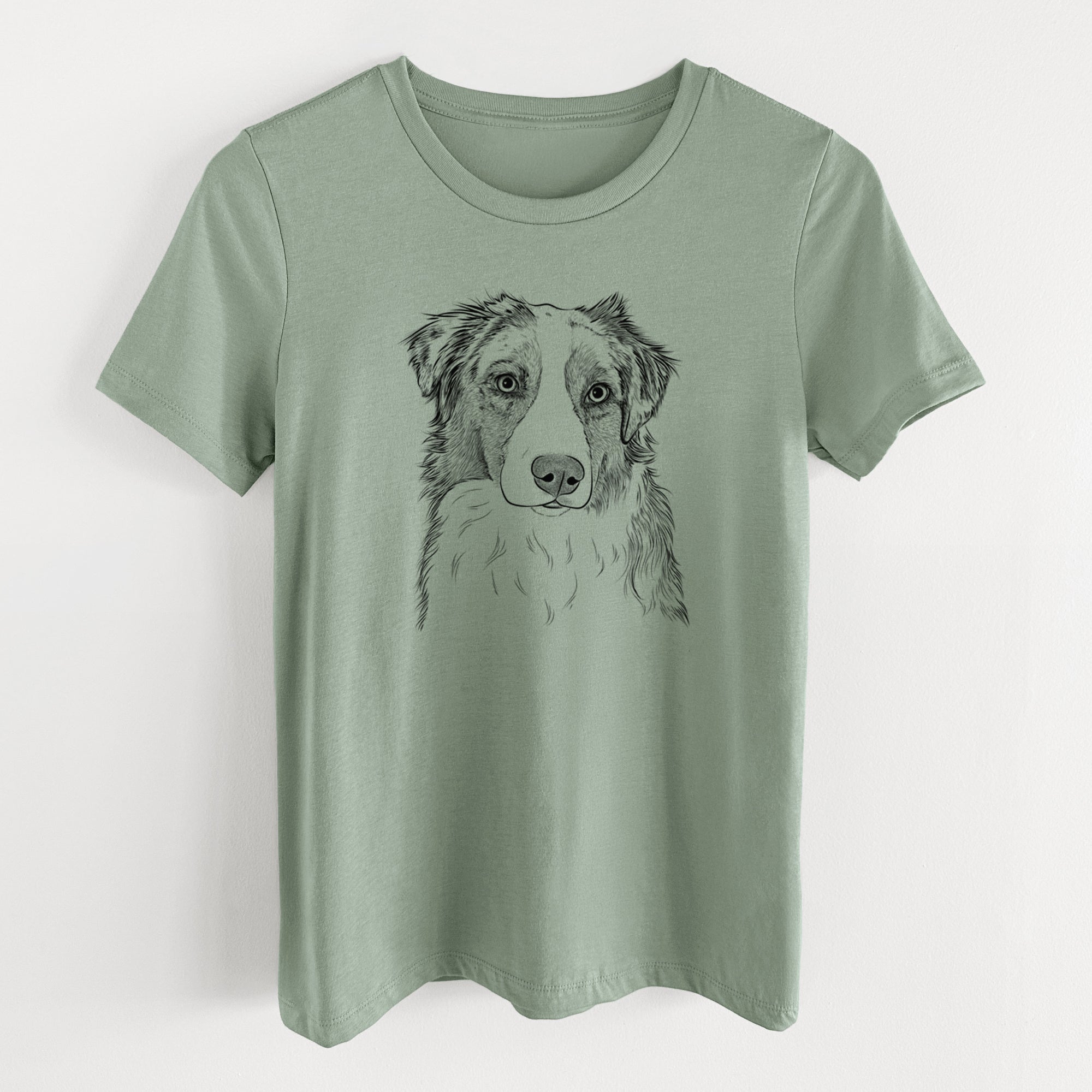 Bare Ginger the Australian Shepherd - Women's Lightweight Relaxed Fit 100% Cotton Crewneck