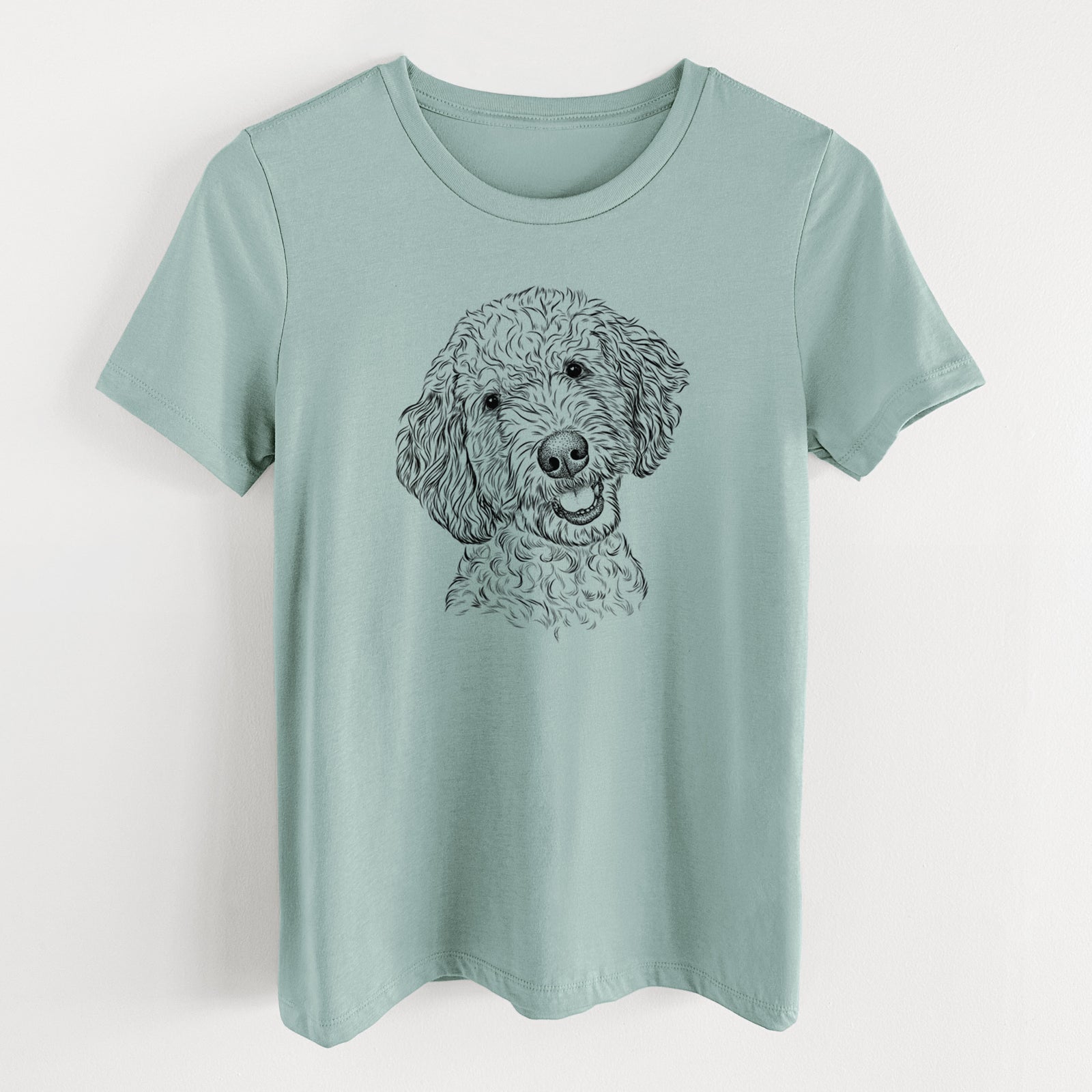 Bare Gizmo the Goldendoodle - Women's Lightweight Relaxed Fit 100% Cotton Crewneck
