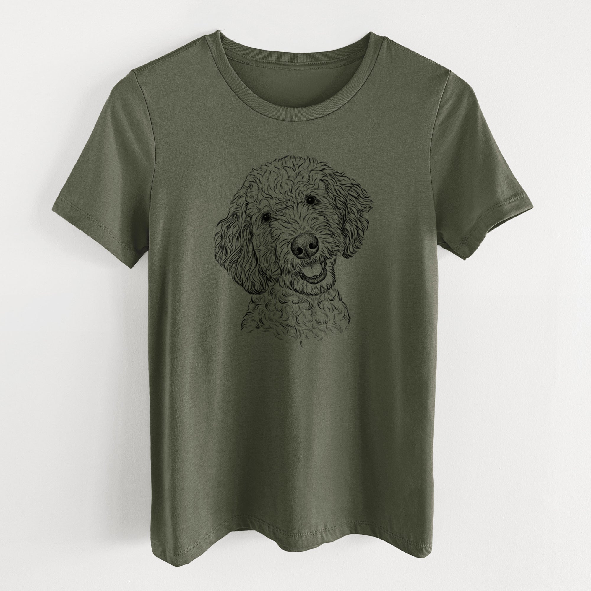 Bare Gizmo the Goldendoodle - Women's Lightweight Relaxed Fit 100% Cotton Crewneck