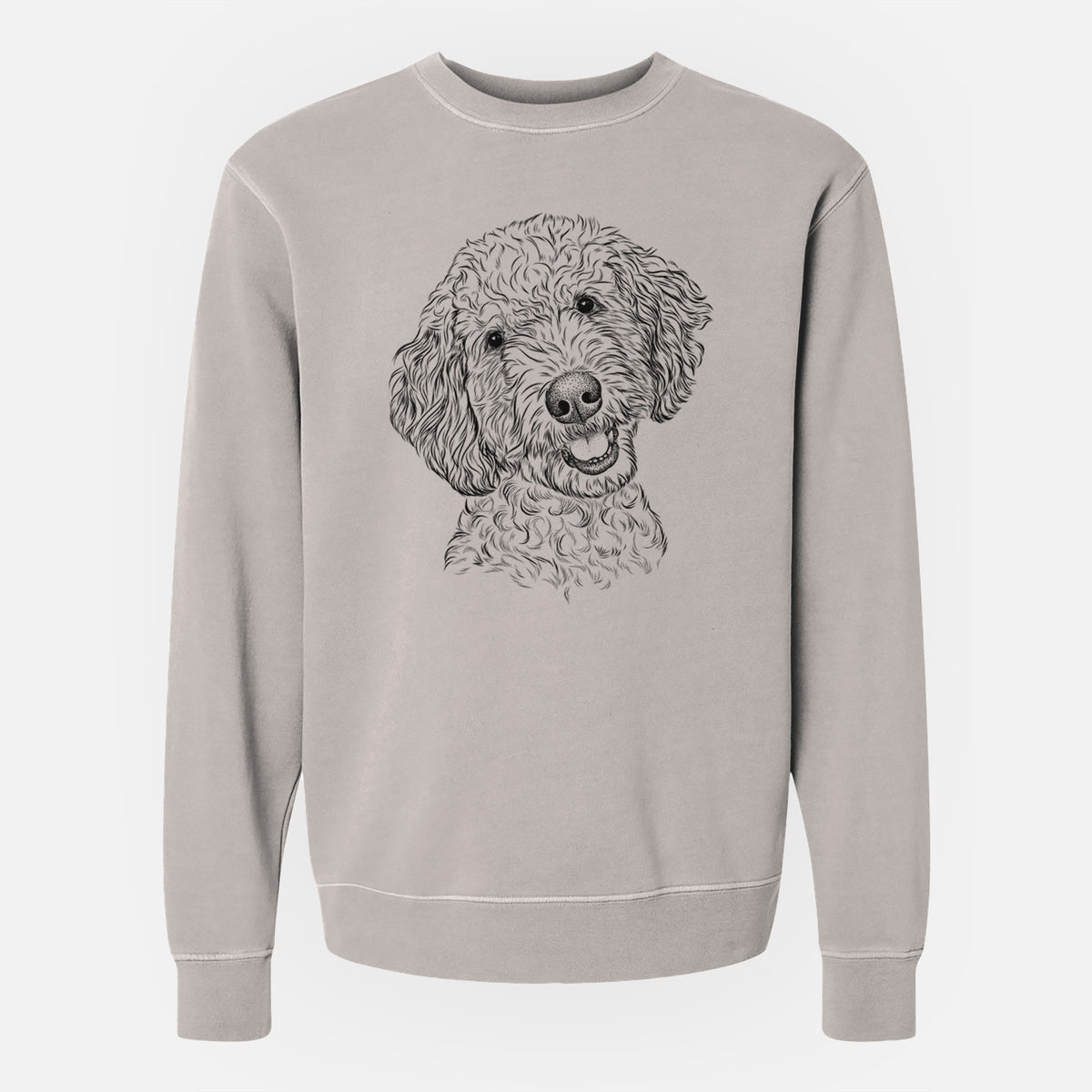 Bare Gizmo the Goldendoodle - Unisex Pigment Dyed Crew Sweatshirt