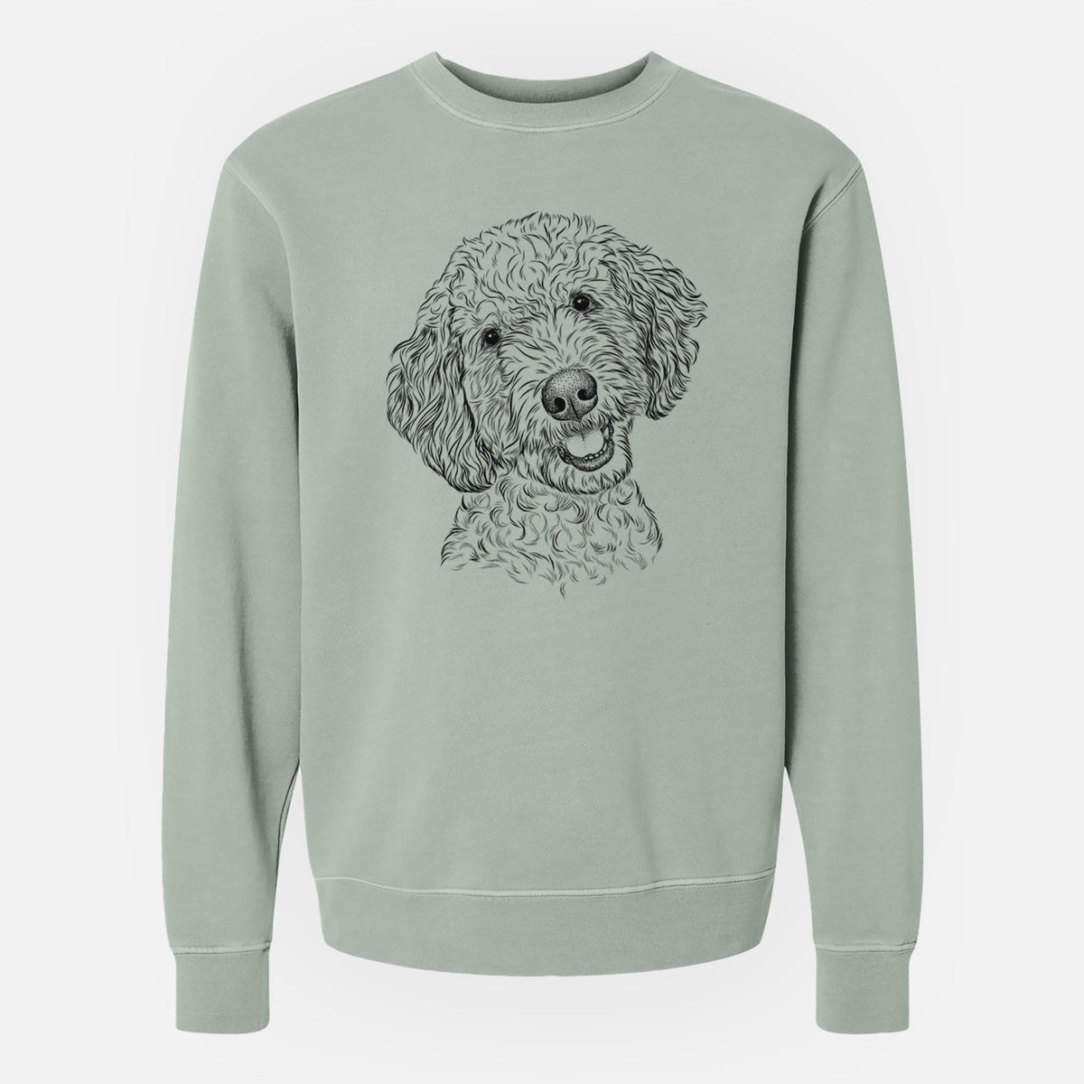 Bare Gizmo the Goldendoodle - Unisex Pigment Dyed Crew Sweatshirt