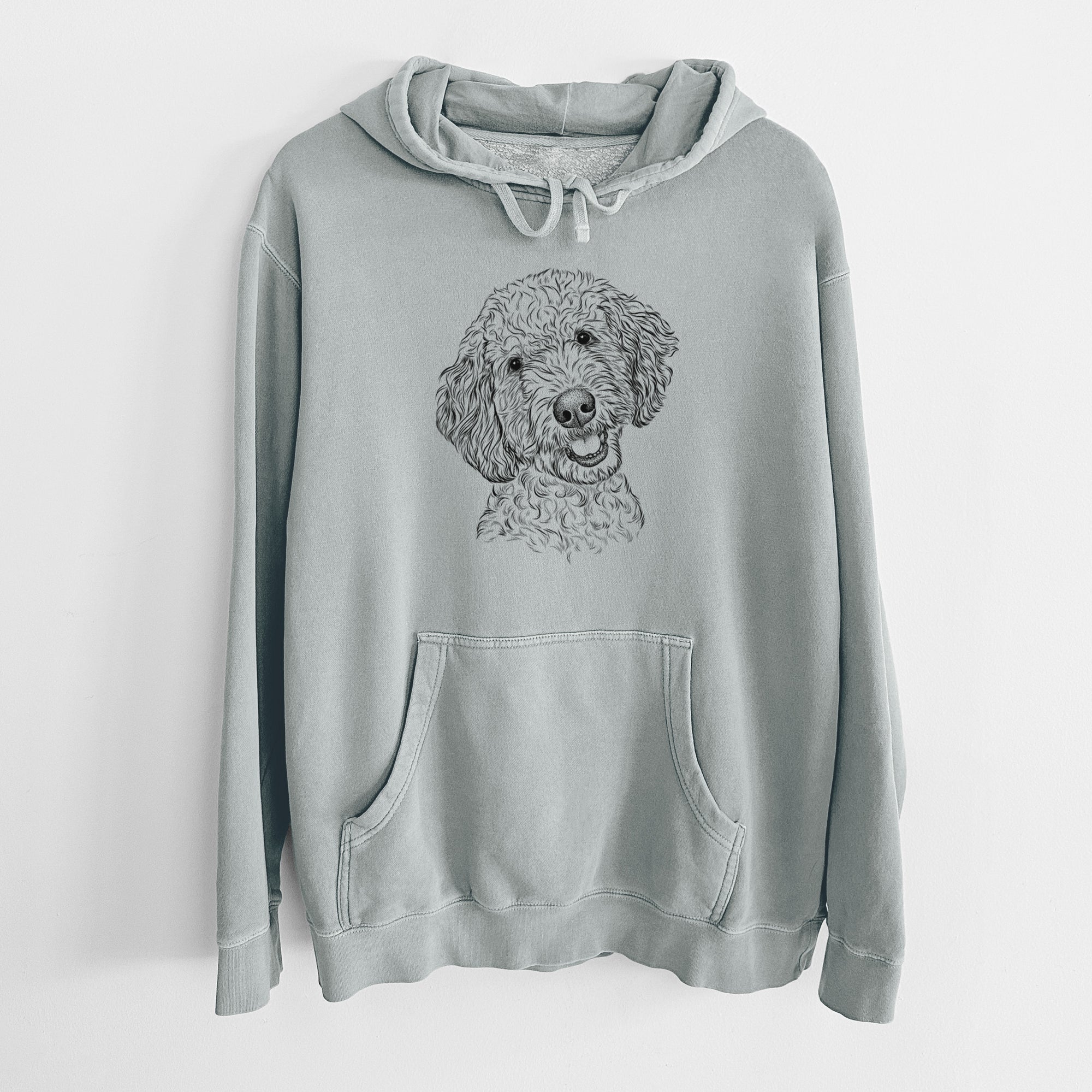 Bare Gizmo the Goldendoodle - Unisex Pigment Dyed Hoodie