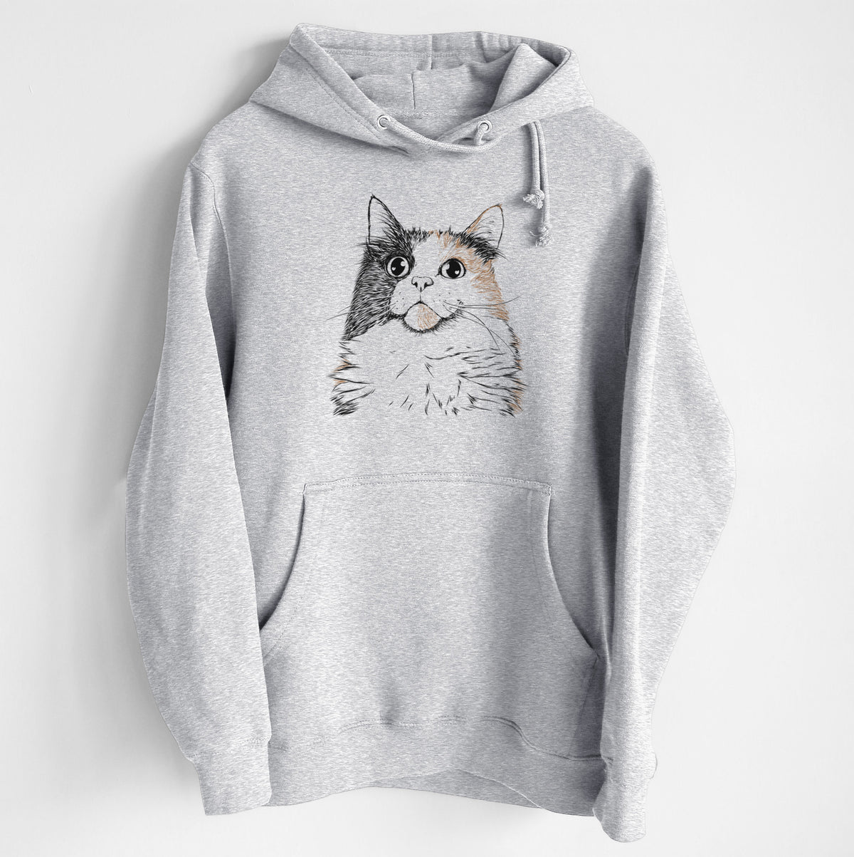Greta the Calico Cat- Heavyweight Fleece Hoodie
