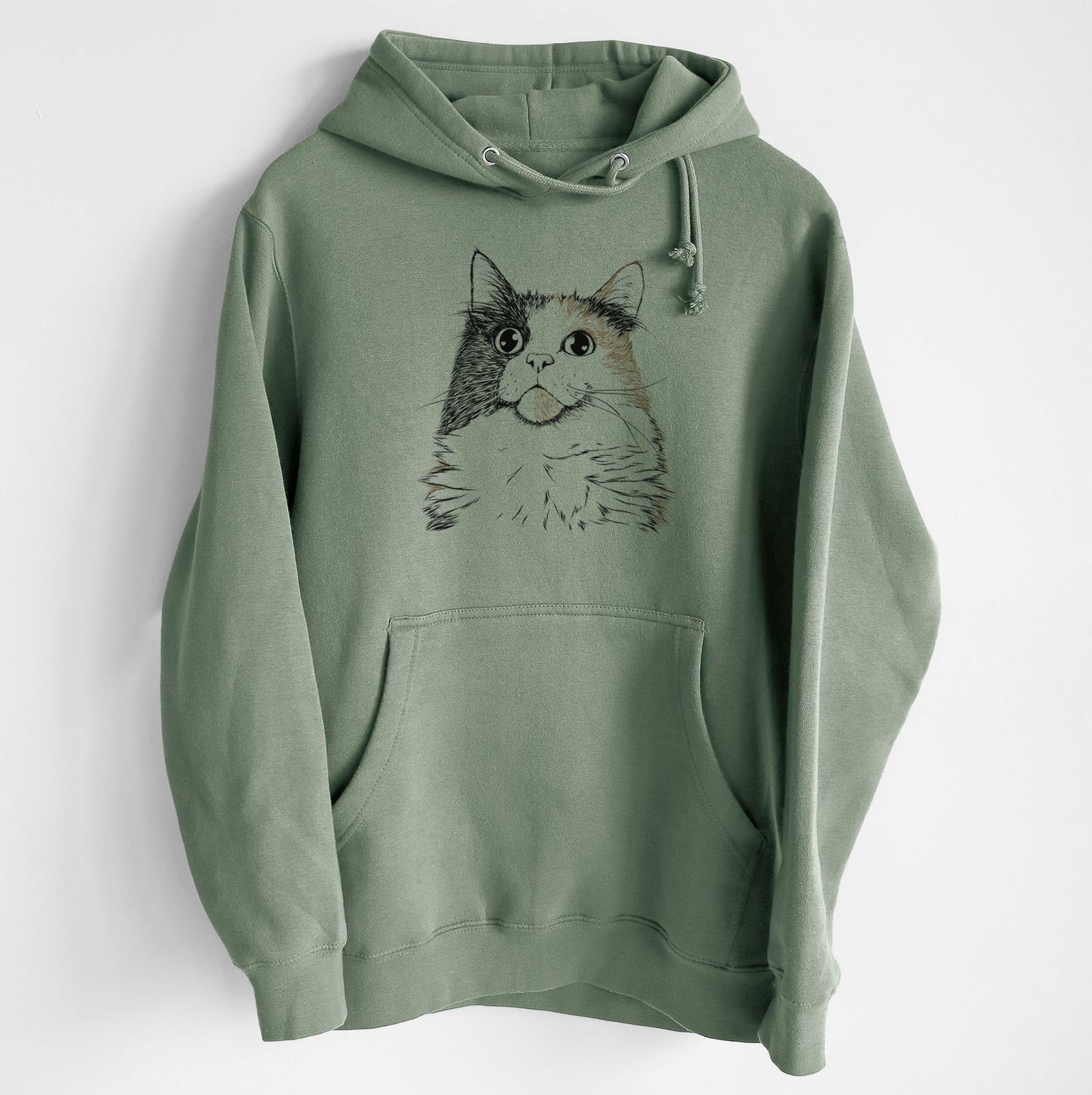 Greta the Calico Cat- Heavyweight Fleece Hoodie