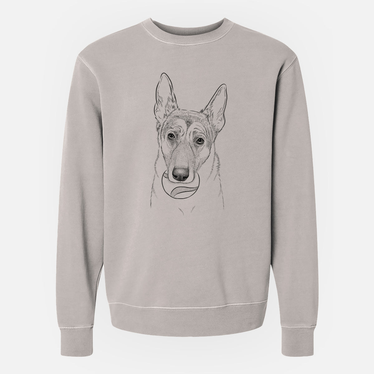 Bare Greta the German Shepherd - Unisex Pigment Dyed Crew Sweatshirt
