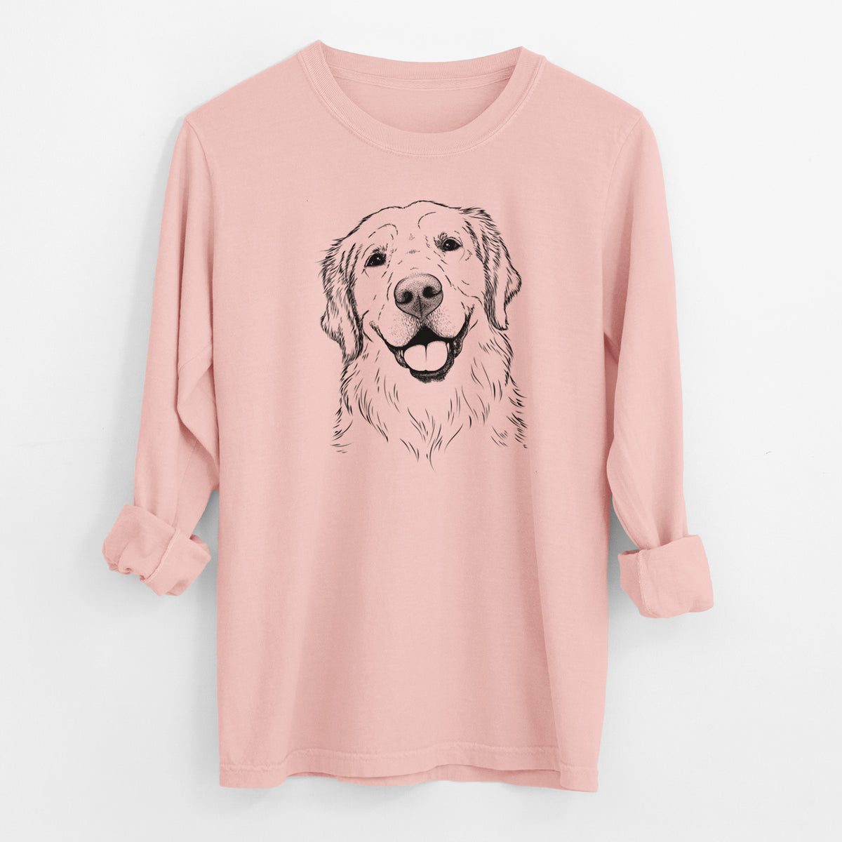 Bare Griffin the Golden Retriever - Men's Heavyweight 100% Cotton Long Sleeve