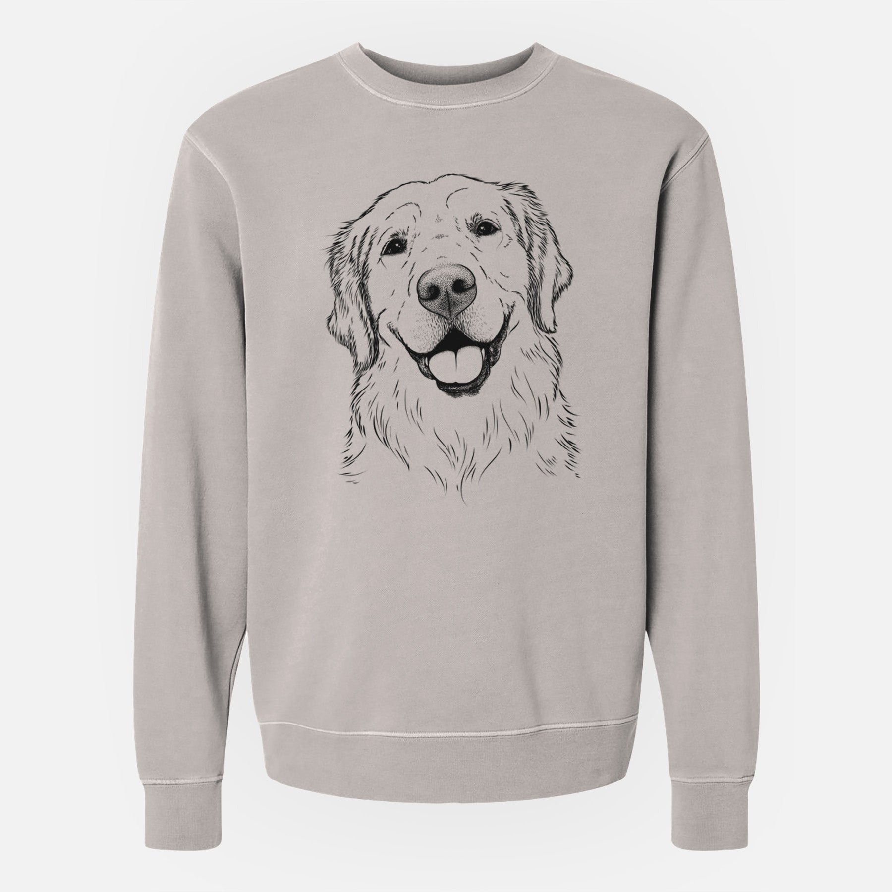 Bare Griffin the Golden Retriever - Unisex Pigment Dyed Crew Sweatshirt