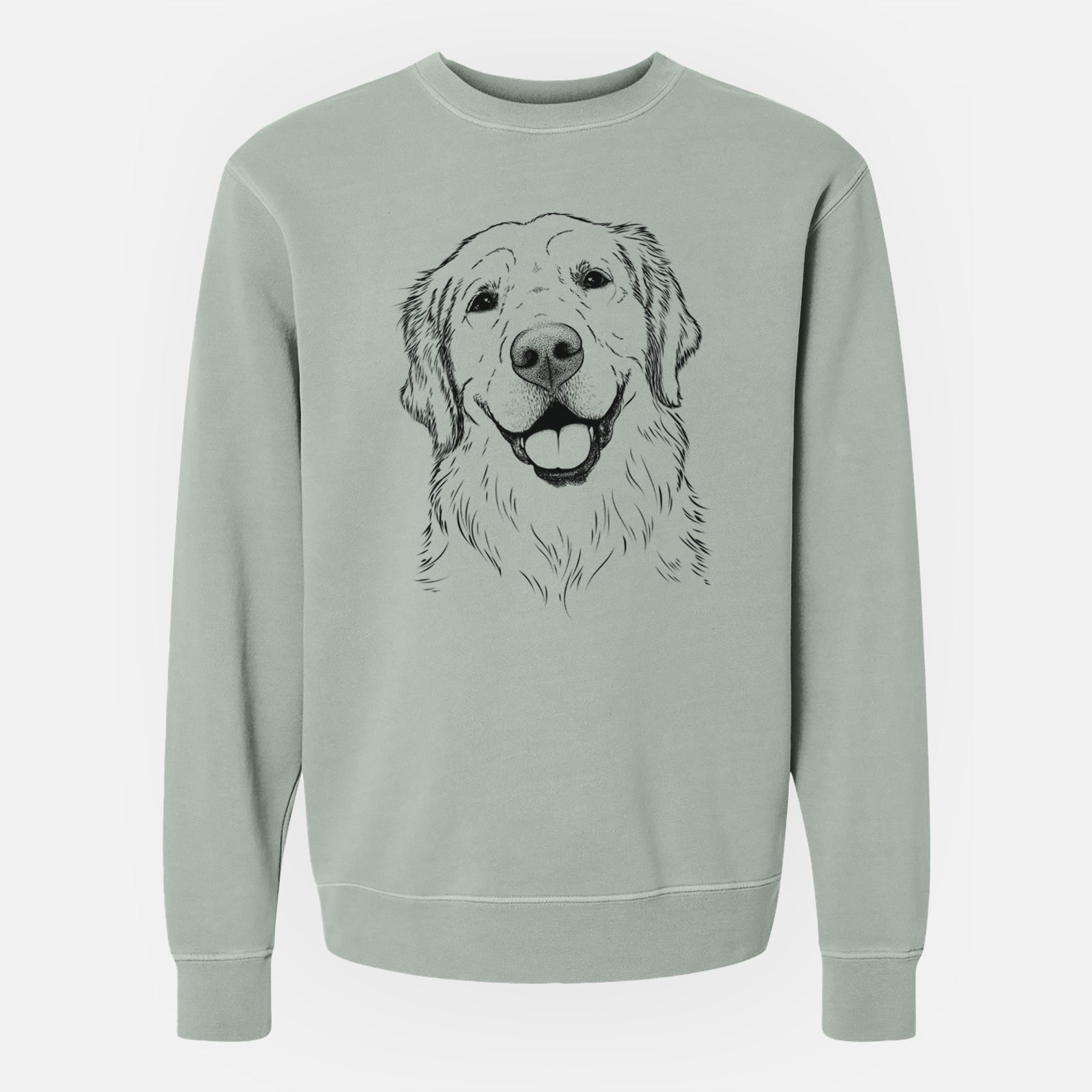 Bare Griffin the Golden Retriever - Unisex Pigment Dyed Crew Sweatshirt