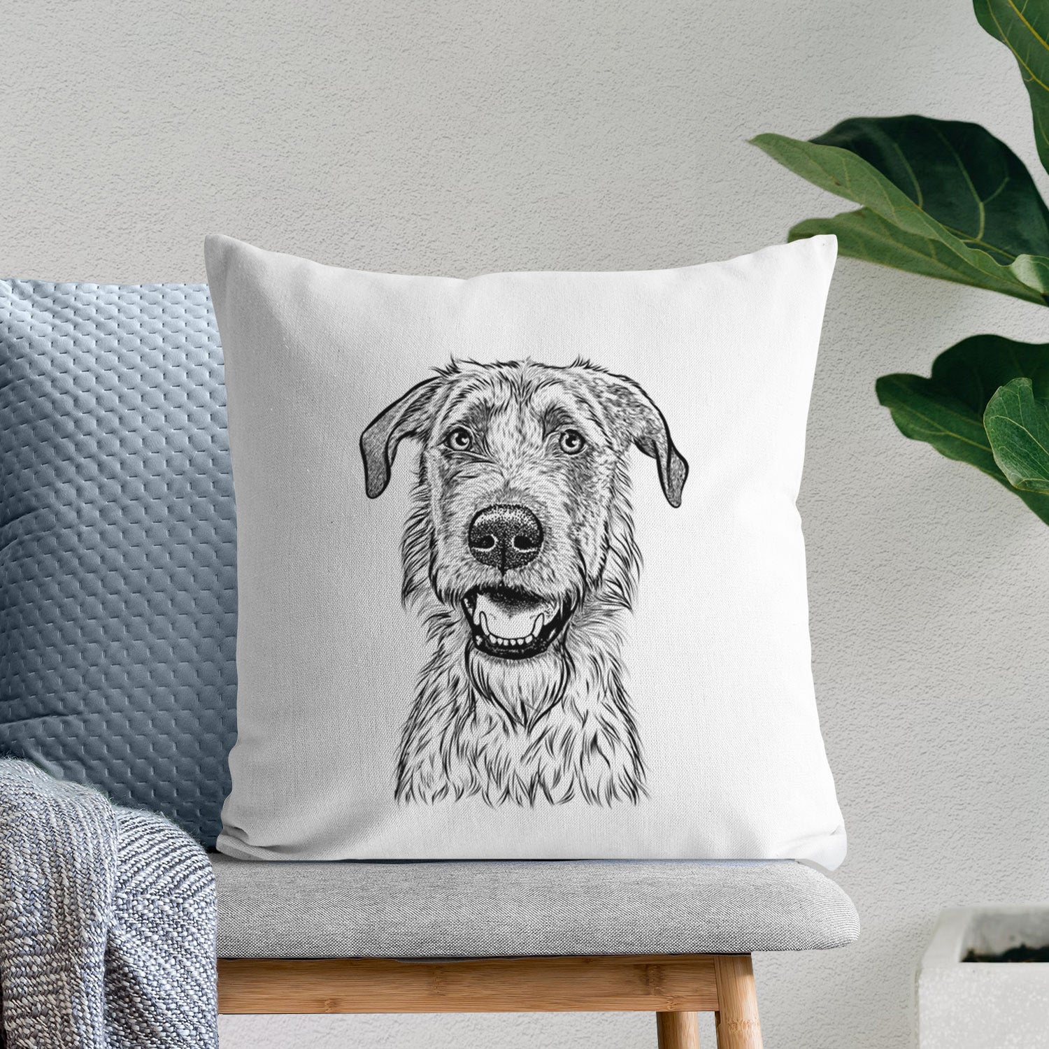 Griffin the Irish Wolfhound - Throw Pillow Cover
