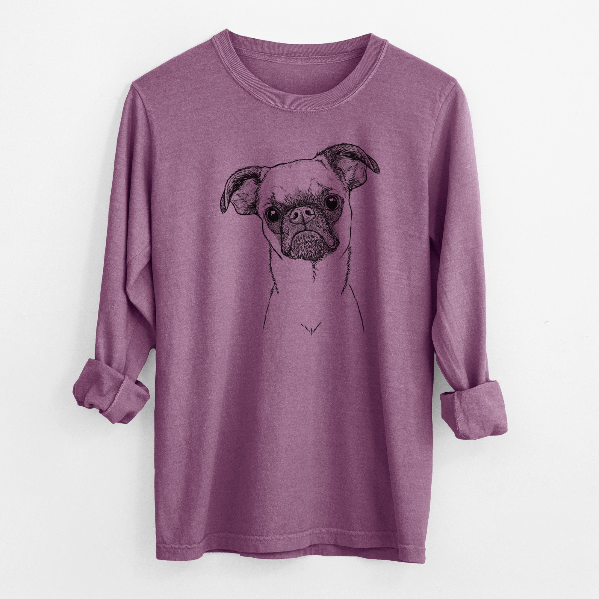 Bare Groot the Brussels Griffon - Men's Heavyweight 100% Cotton Long Sleeve