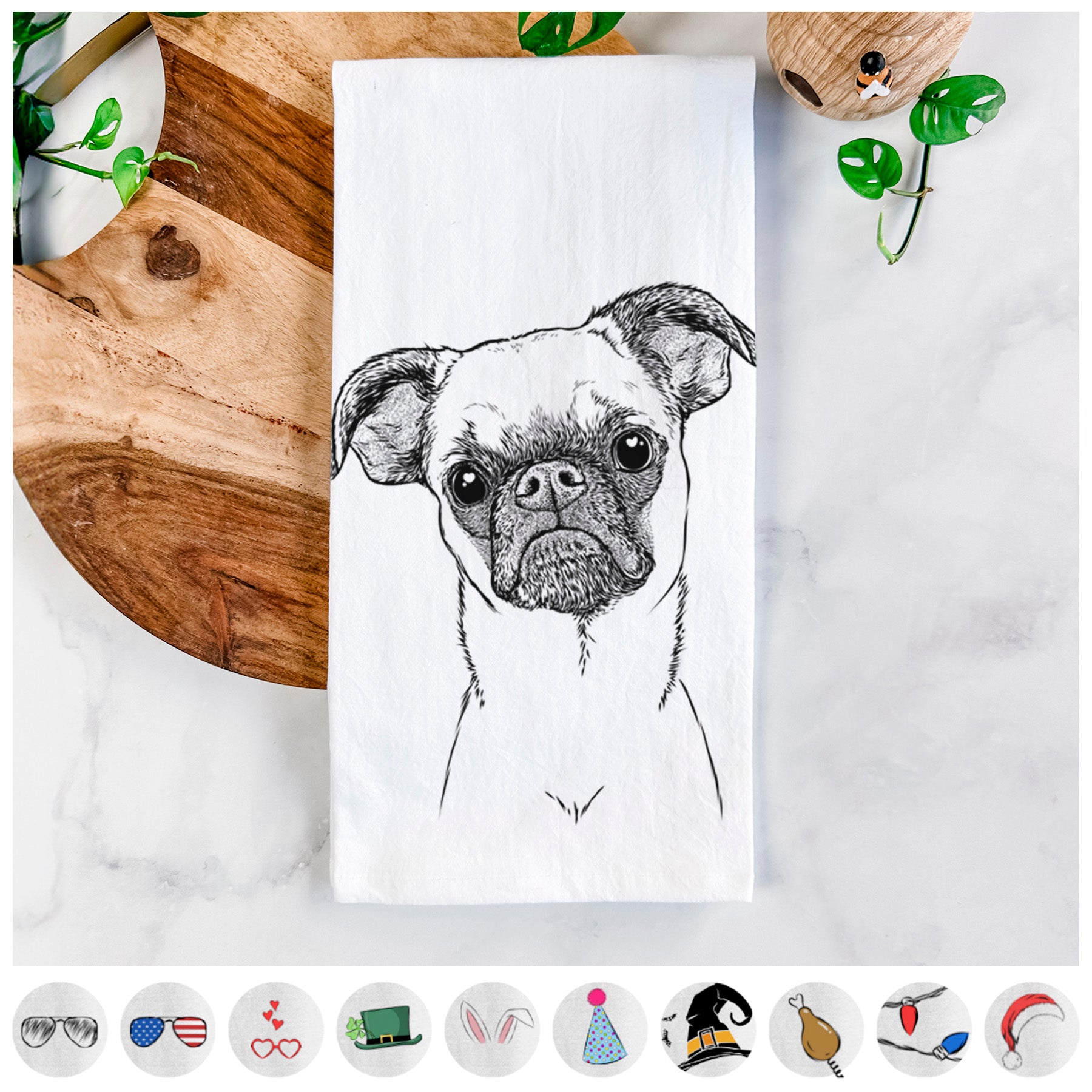 Groot the Brussels Griffon Tea Towel