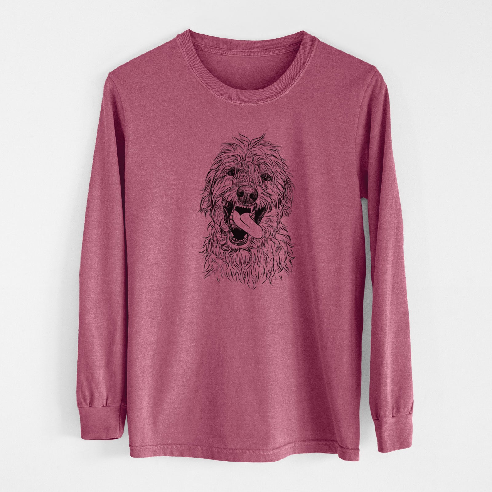 Bare Groot the Irish Wolfhound - Men's Heavyweight 100% Cotton Long Sleeve