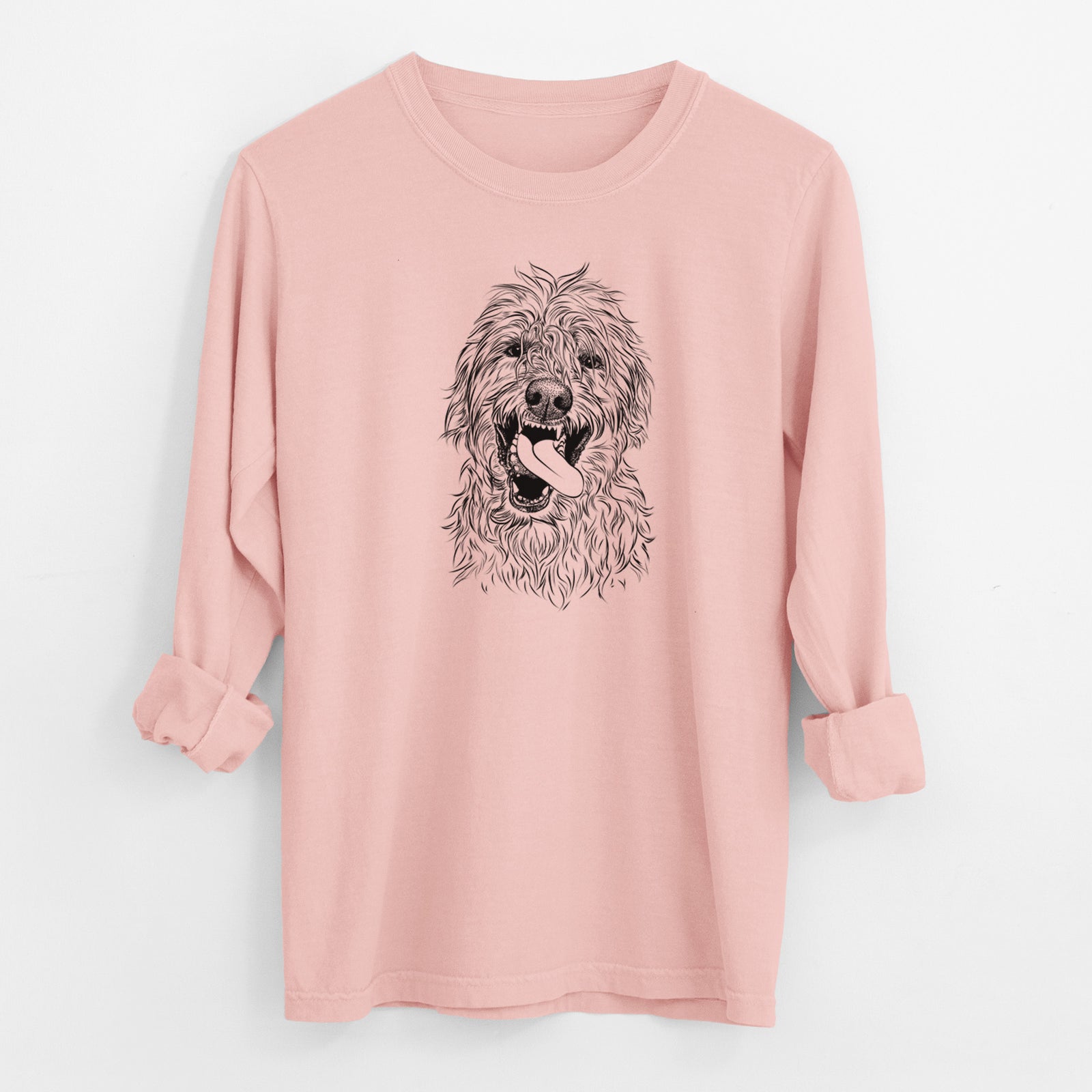 Bare Groot the Irish Wolfhound - Men's Heavyweight 100% Cotton Long Sleeve