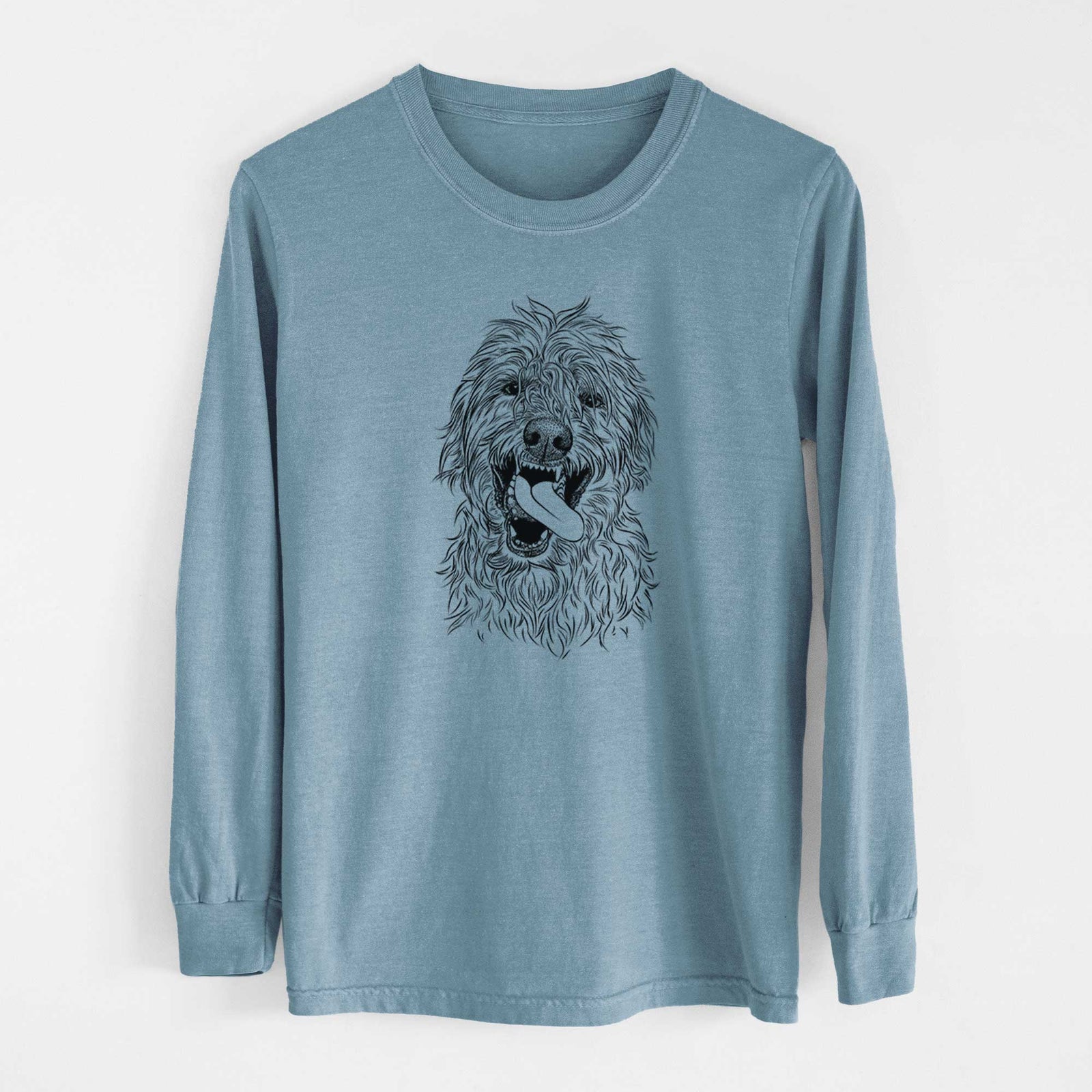 Bare Groot the Irish Wolfhound - Men's Heavyweight 100% Cotton Long Sleeve