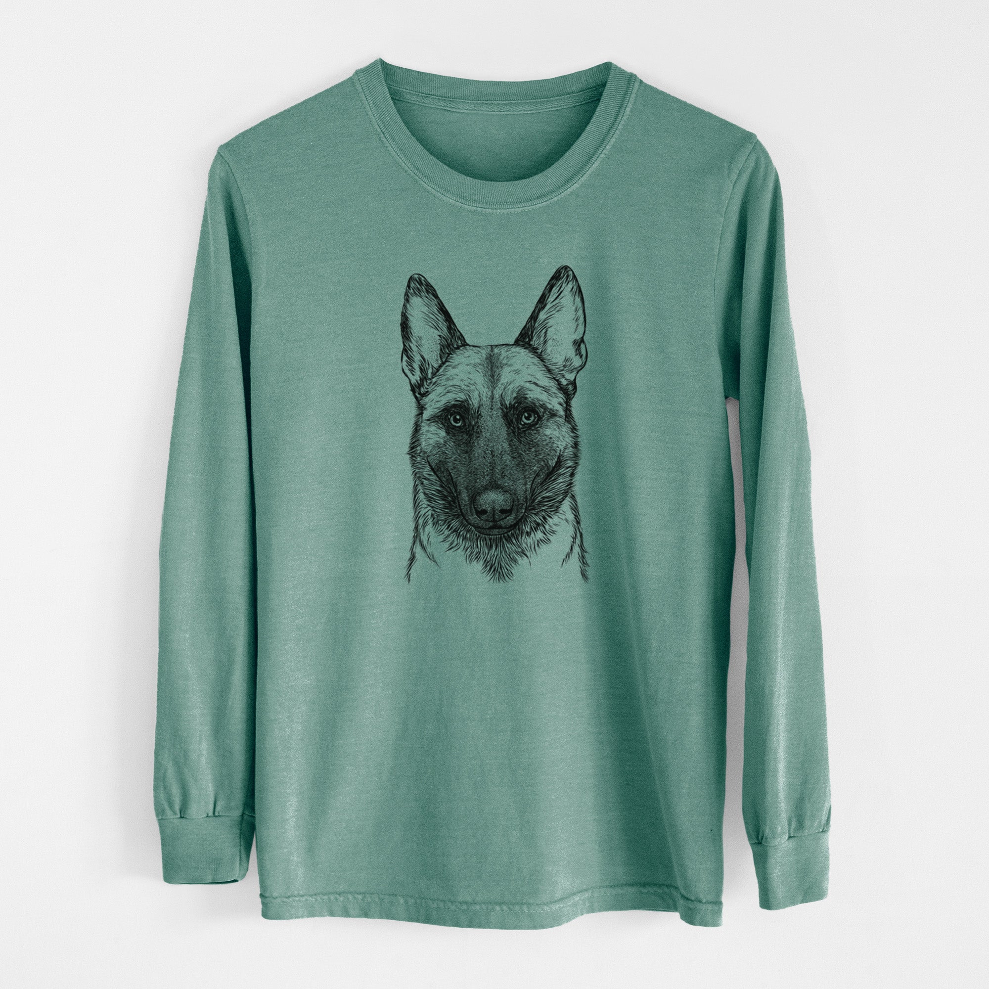 Bare Gunther the Belgian Malinois - Men's Heavyweight 100% Cotton Long Sleeve