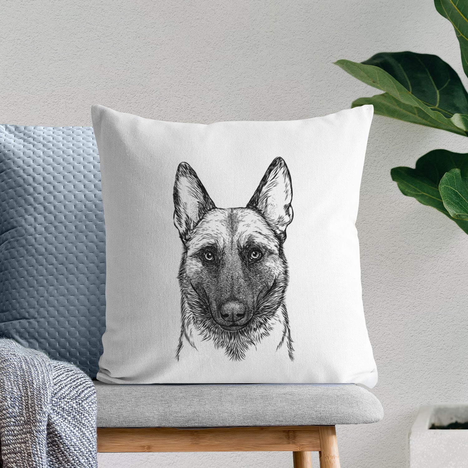 Gunther the Belgian Malinois - Throw Pillow Cover