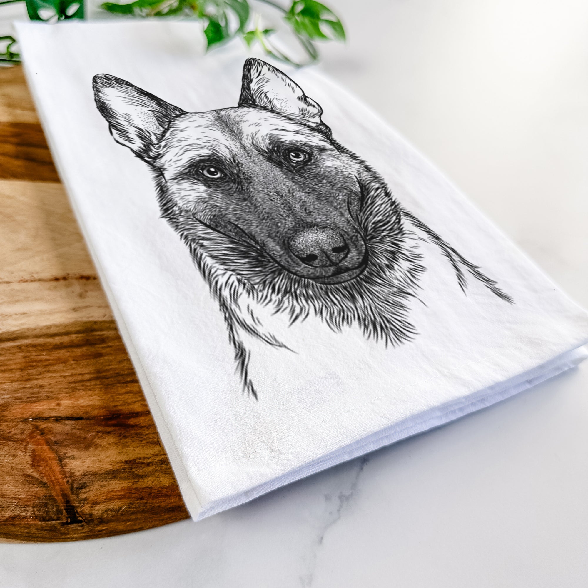 Gunther the Belgian Malinois Tea Towel