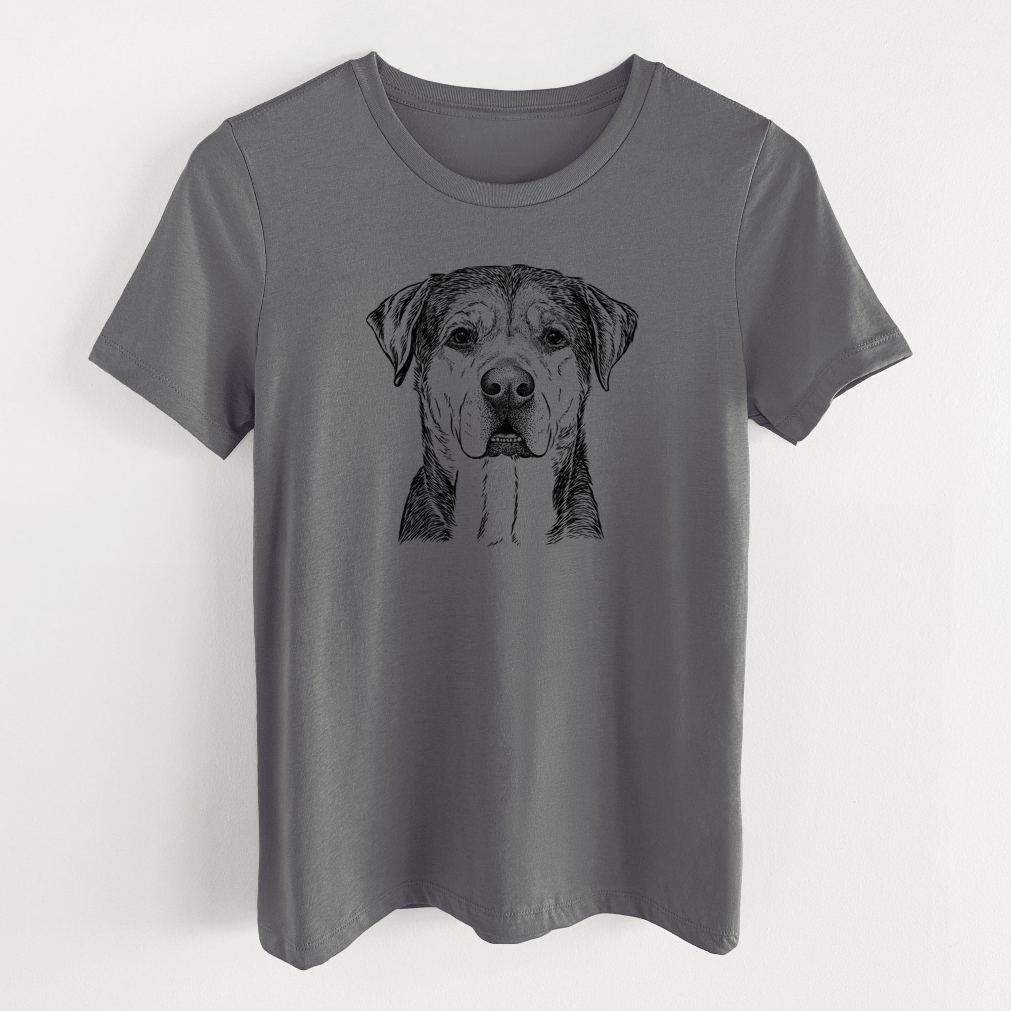 Bare Gus the Rottweiler Mix - Women's Lightweight Relaxed Fit 100% Cotton Crewneck