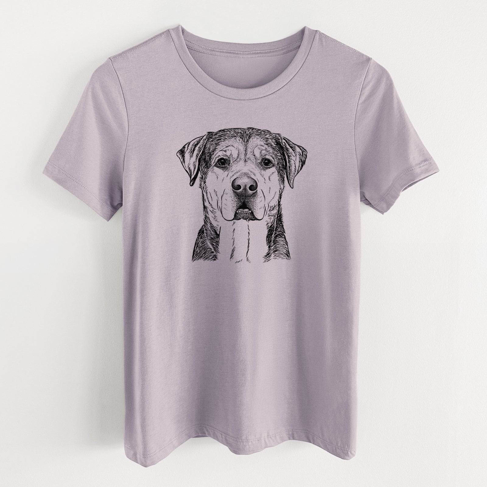 Bare Gus the Rottweiler Mix - Women's Lightweight Relaxed Fit 100% Cotton Crewneck