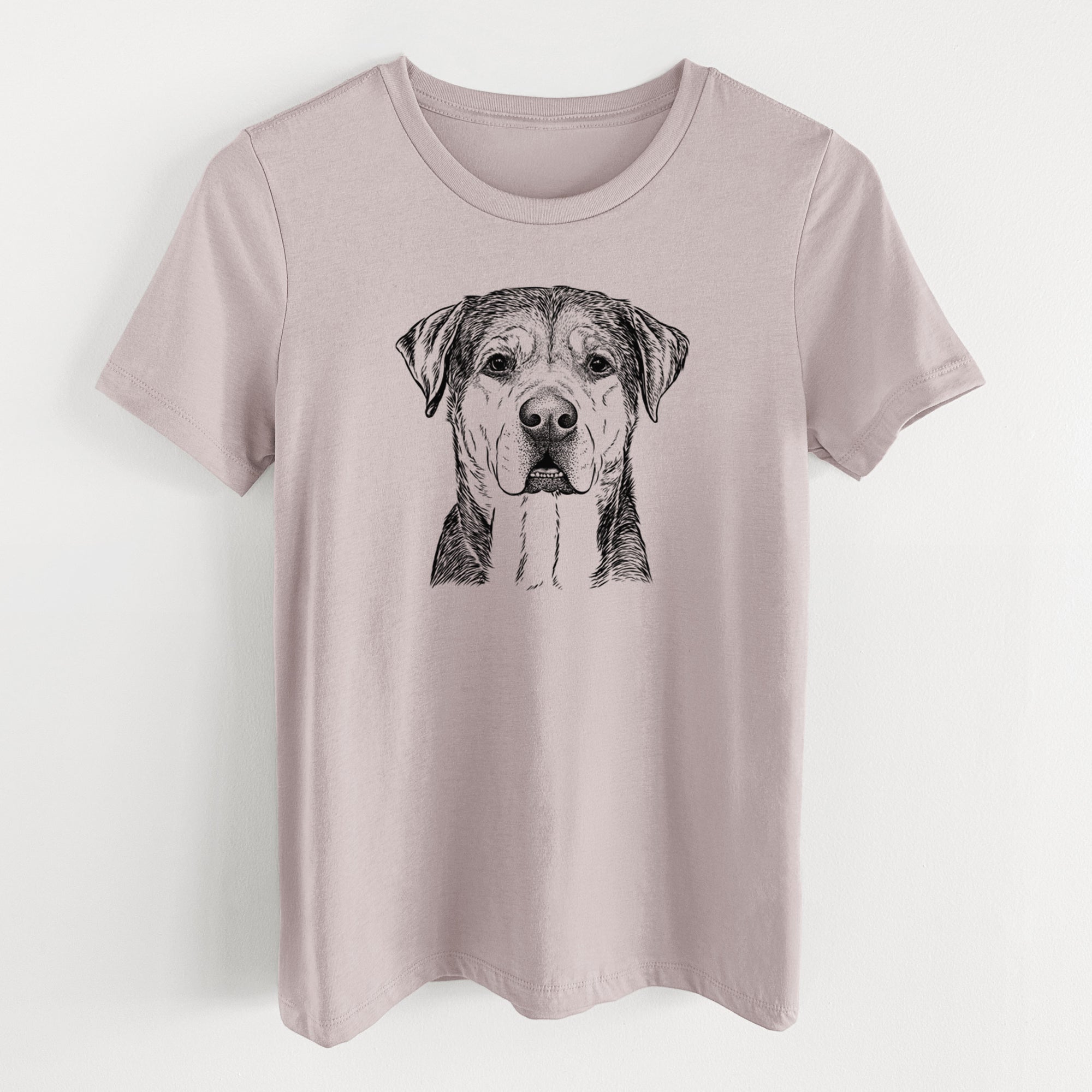 Bare Gus the Rottweiler Mix - Women's Lightweight Relaxed Fit 100% Cotton Crewneck