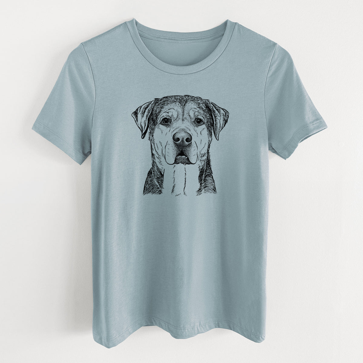Bare Gus the Rottweiler Mix - Women's Lightweight Relaxed Fit 100% Cotton Crewneck