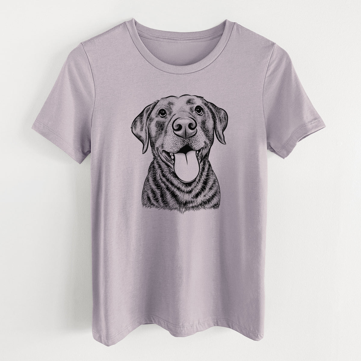 Bare Gwen the Labrador Retriever - Women&#39;s Lightweight Relaxed Fit 100% Cotton Crewneck
