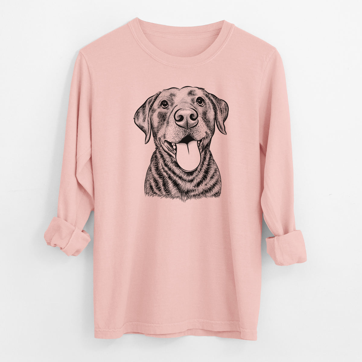 Bare Gwen the Labrador Retriever - Men's Heavyweight 100% Cotton Long Sleeve